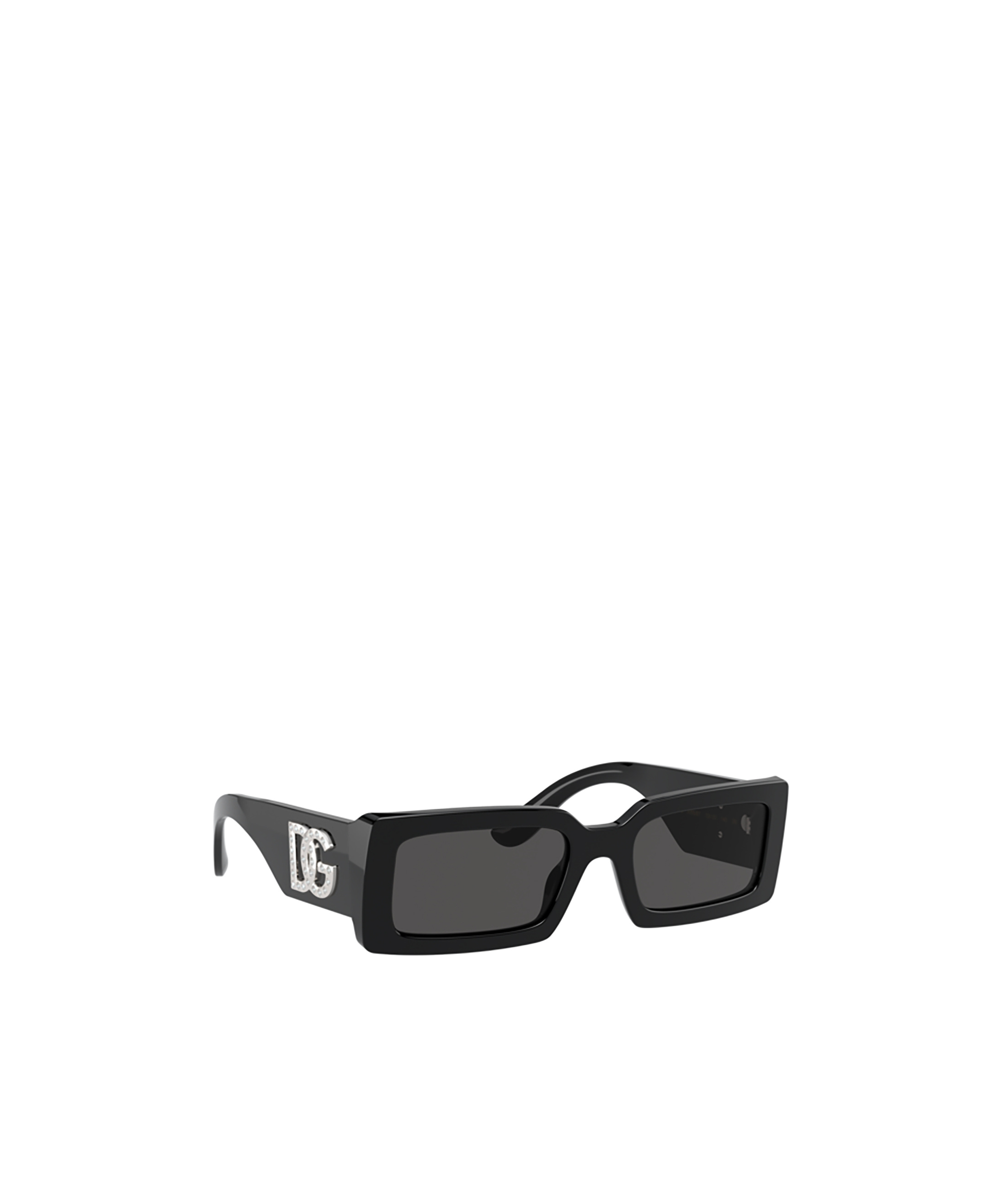 Dolce & Gabbana Rectangular Frame Sunglasses In Balck