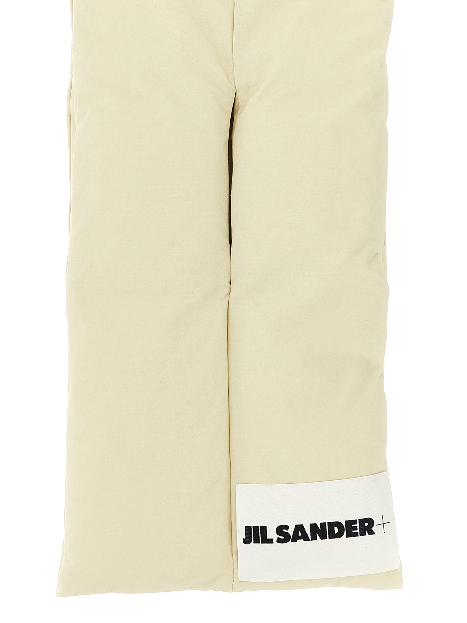 Jil Sander Quilted Down Scarf With Plush Goose Down Filling In White