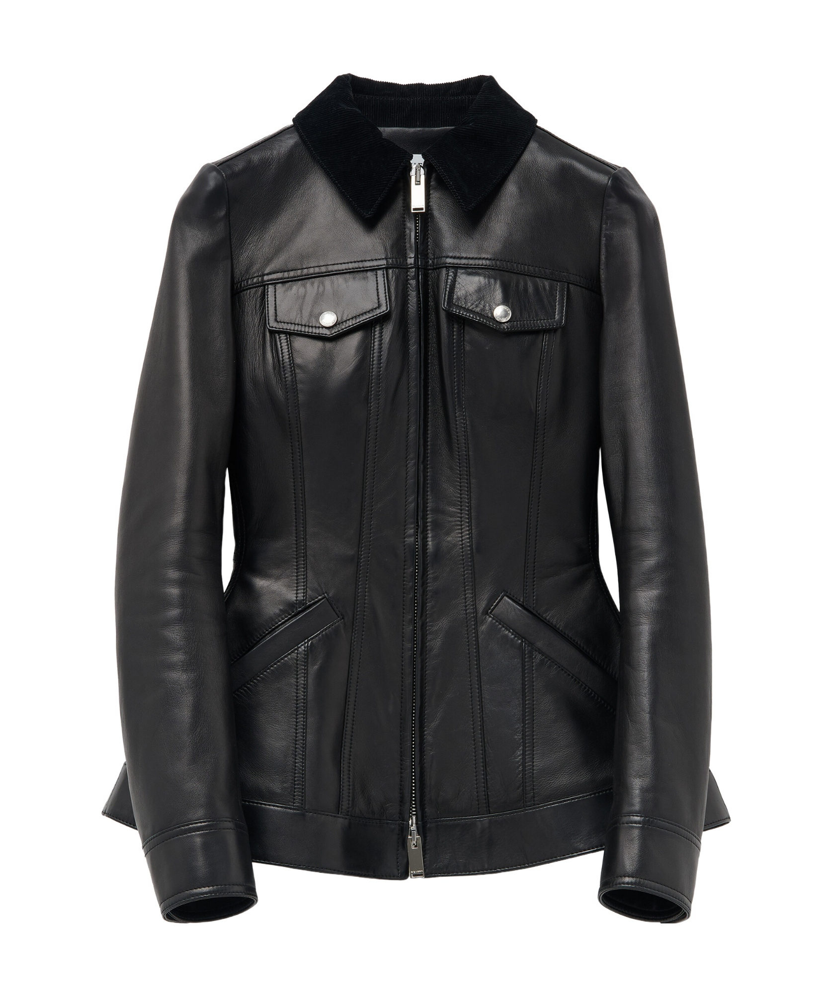 Alexander Mcqueen Peplum Leather Jacket