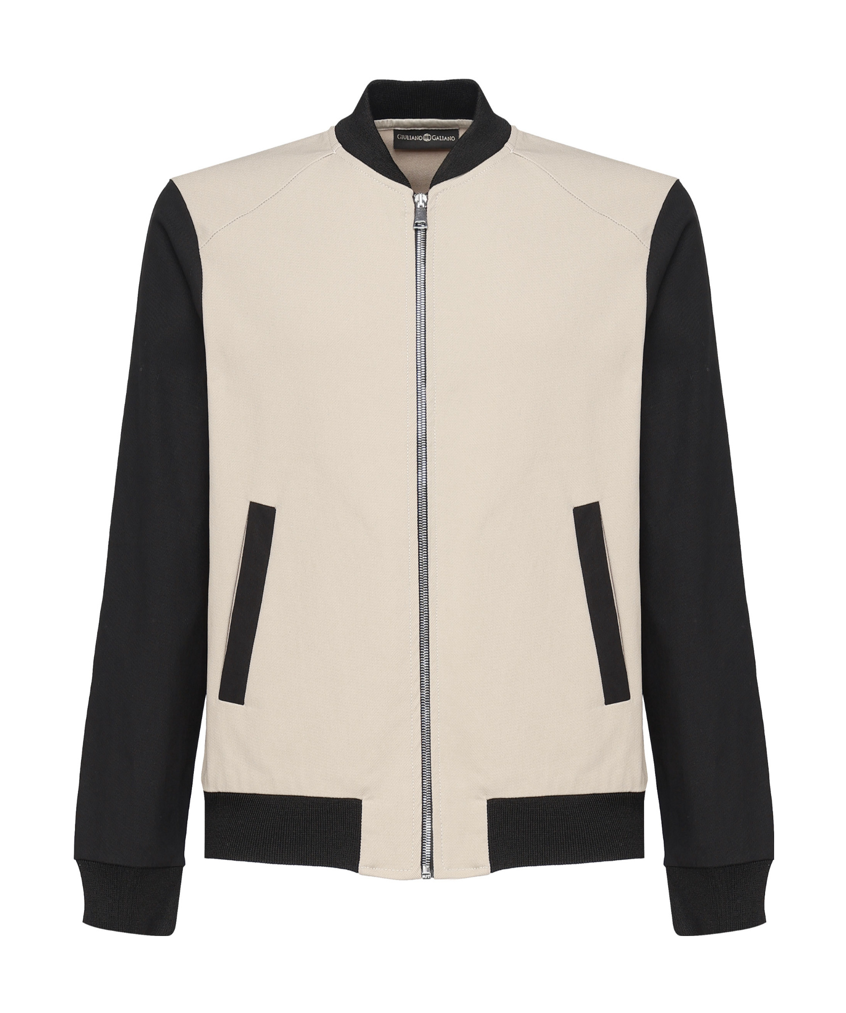 Giuliano Galiano Two-tone Bomber Jacket In Nude