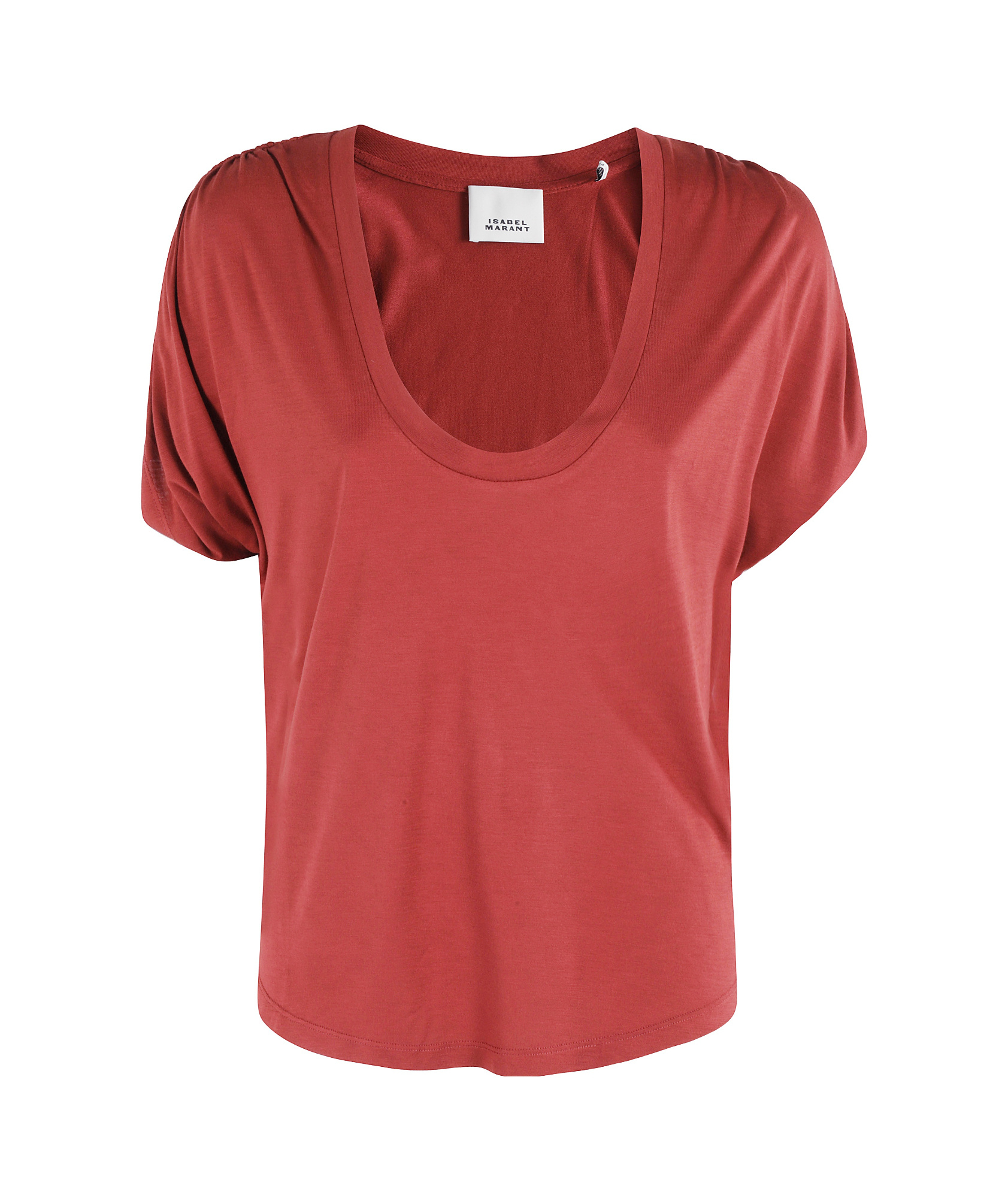 Isabel Marant Draped-detail Top In Brown