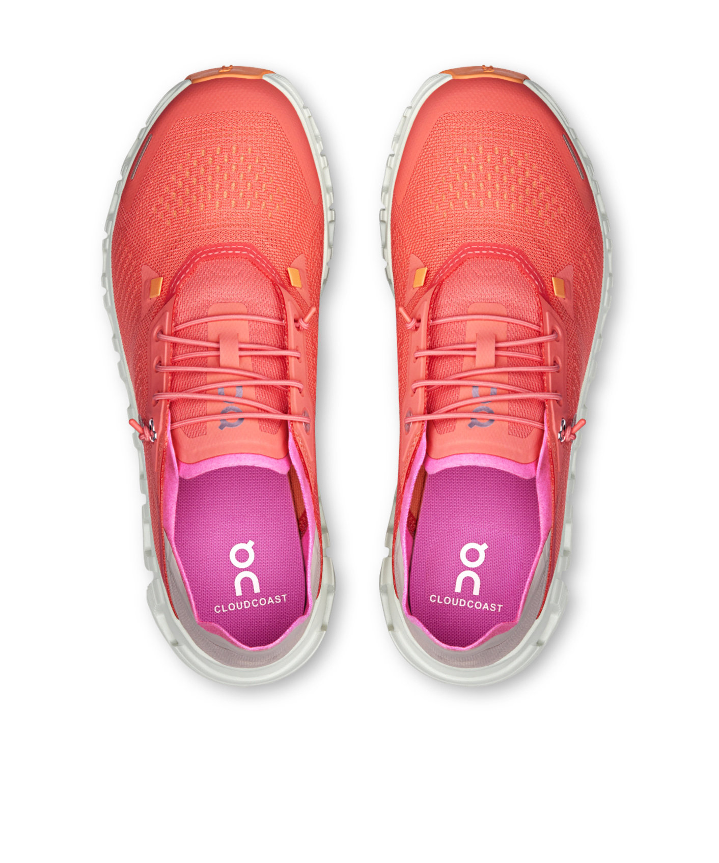 Shop On Running Cloud 6 Coast Mesh Running Sneakers In Salmon Pearl