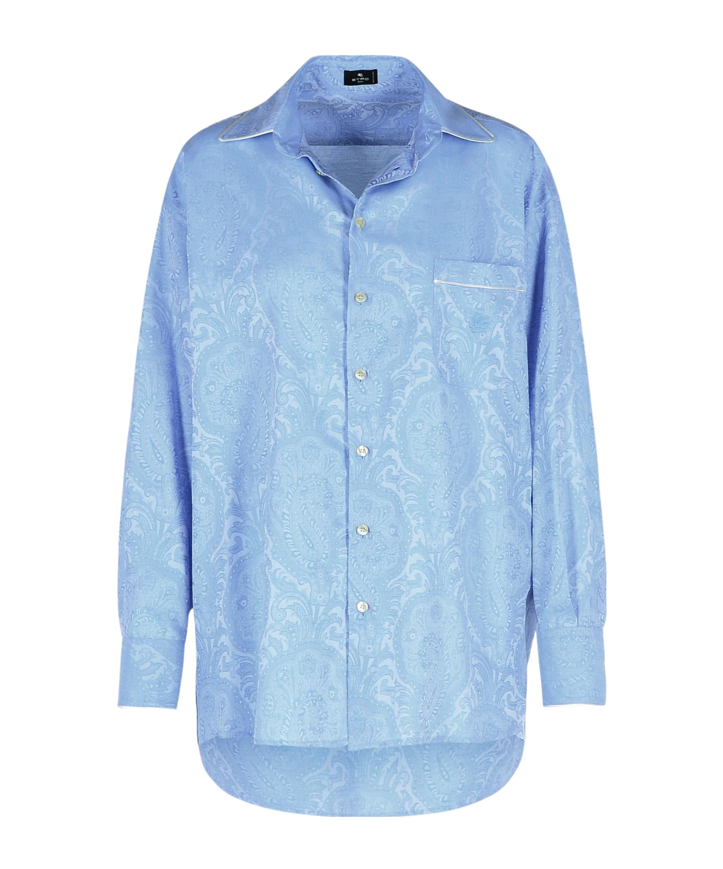 Etro Oversize-hemd Mit Pegaso In Blue