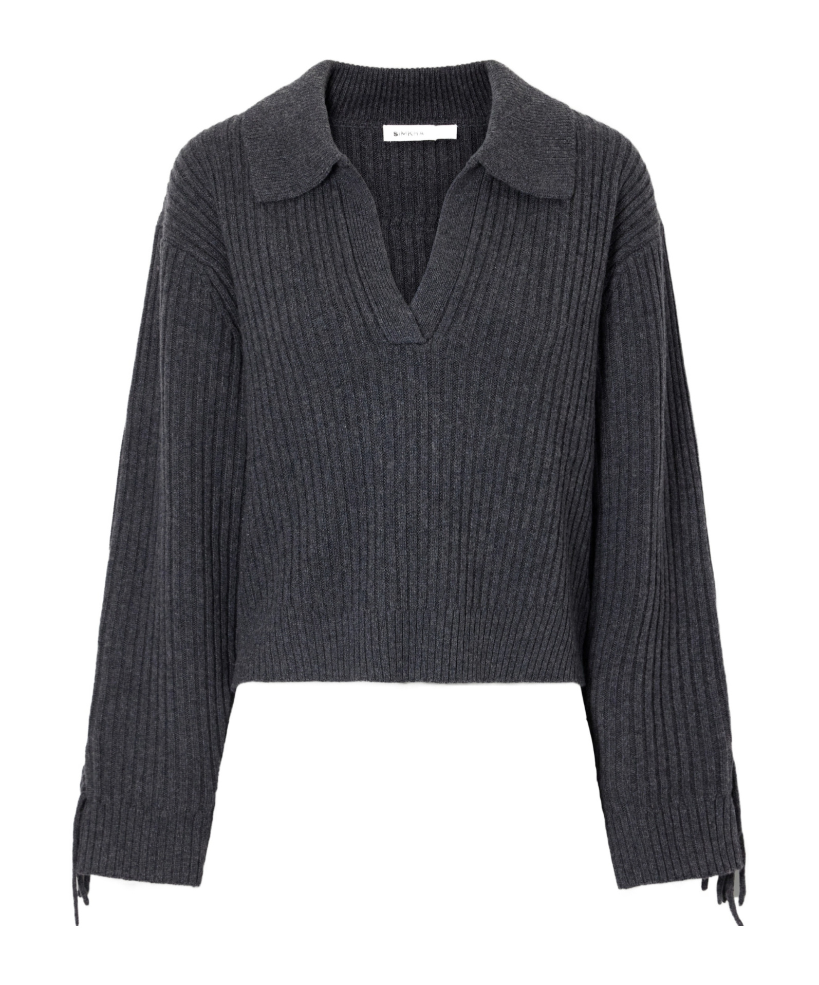 Simkhai Natalia Fringe-trimmed Sweater In Grey