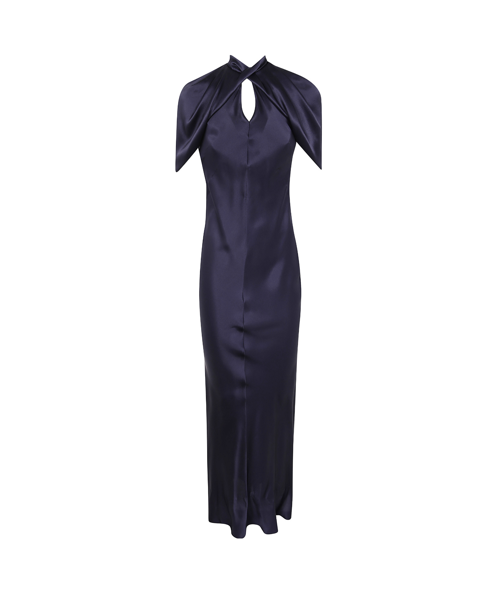 Alberta Ferretti Draped Maxi Dress In Black