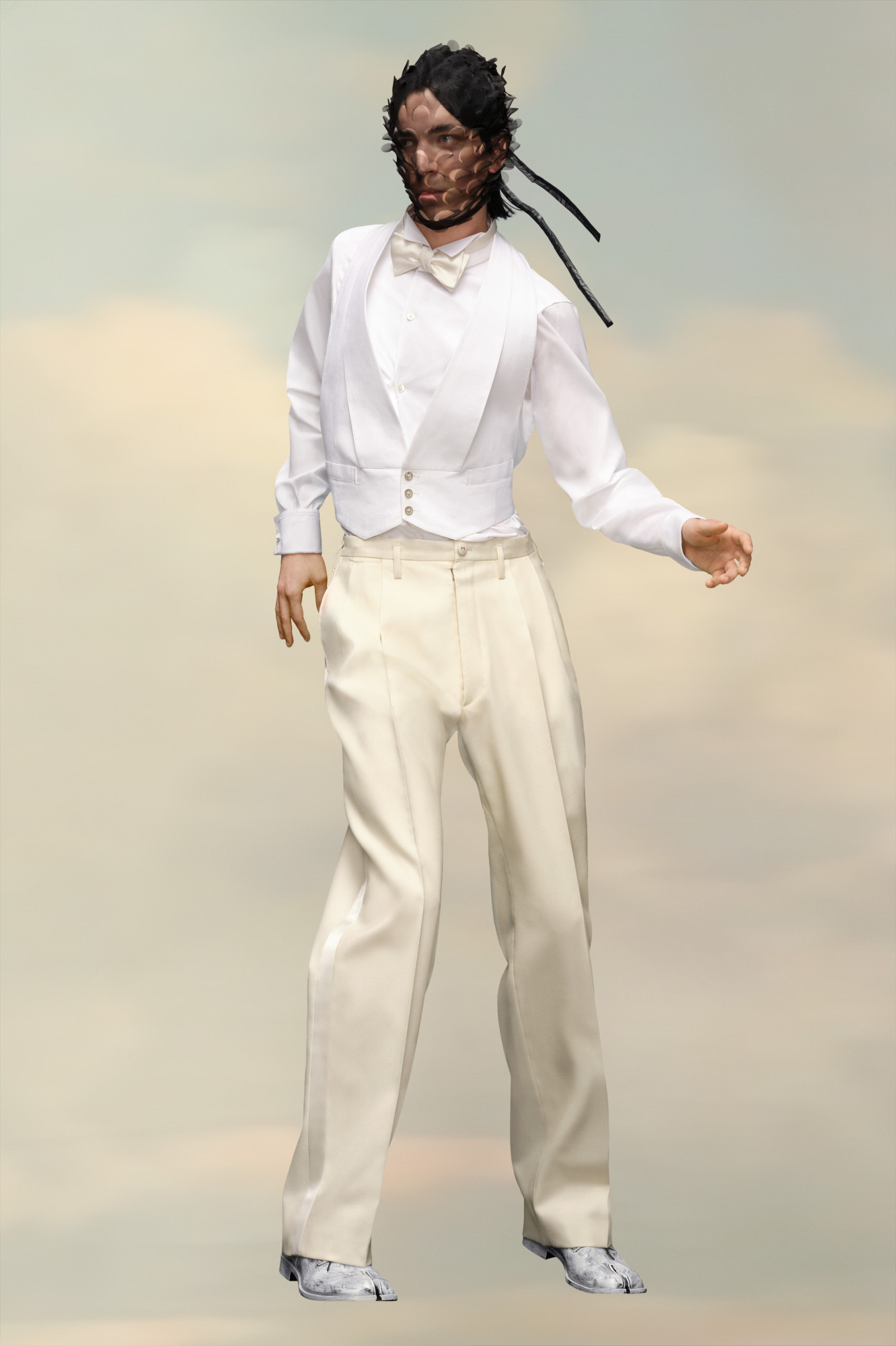 Maison Margiela Belt-loop Casual Pants In White