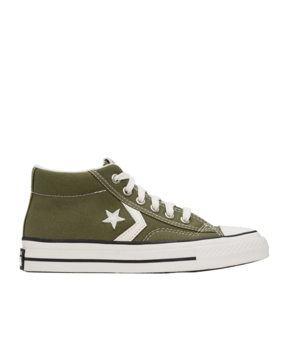Converse Khaki Star Player 76 Sneakers In Green