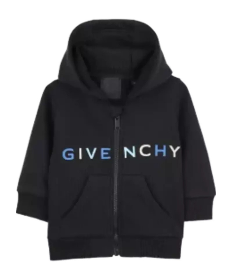 Givenchy Long-sleeved Hooded Sweatshirt In Black