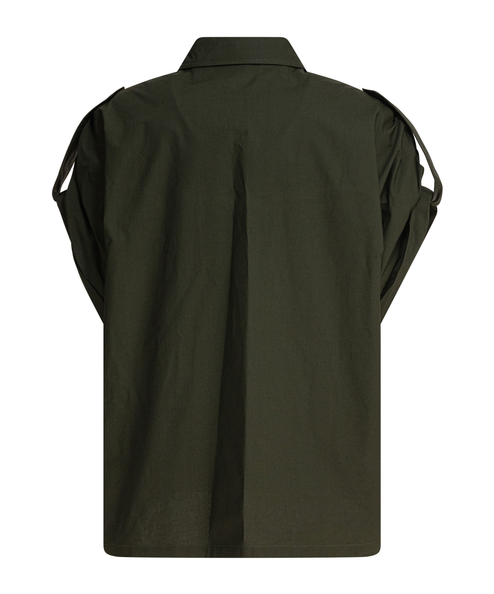 Elie Saab Oversized Poplin Shirt In Green
