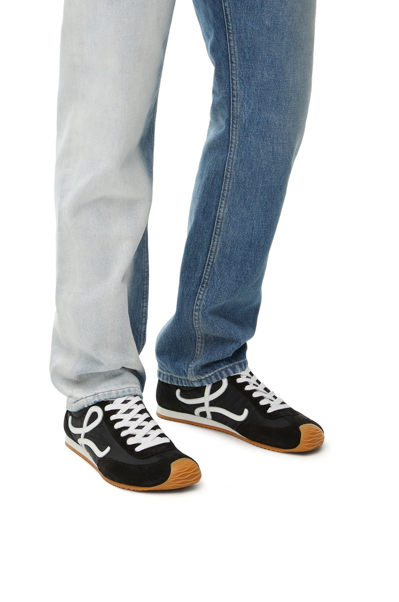 Loewe Black And White Sneaker Ballet Runner 2.0 Men In Black