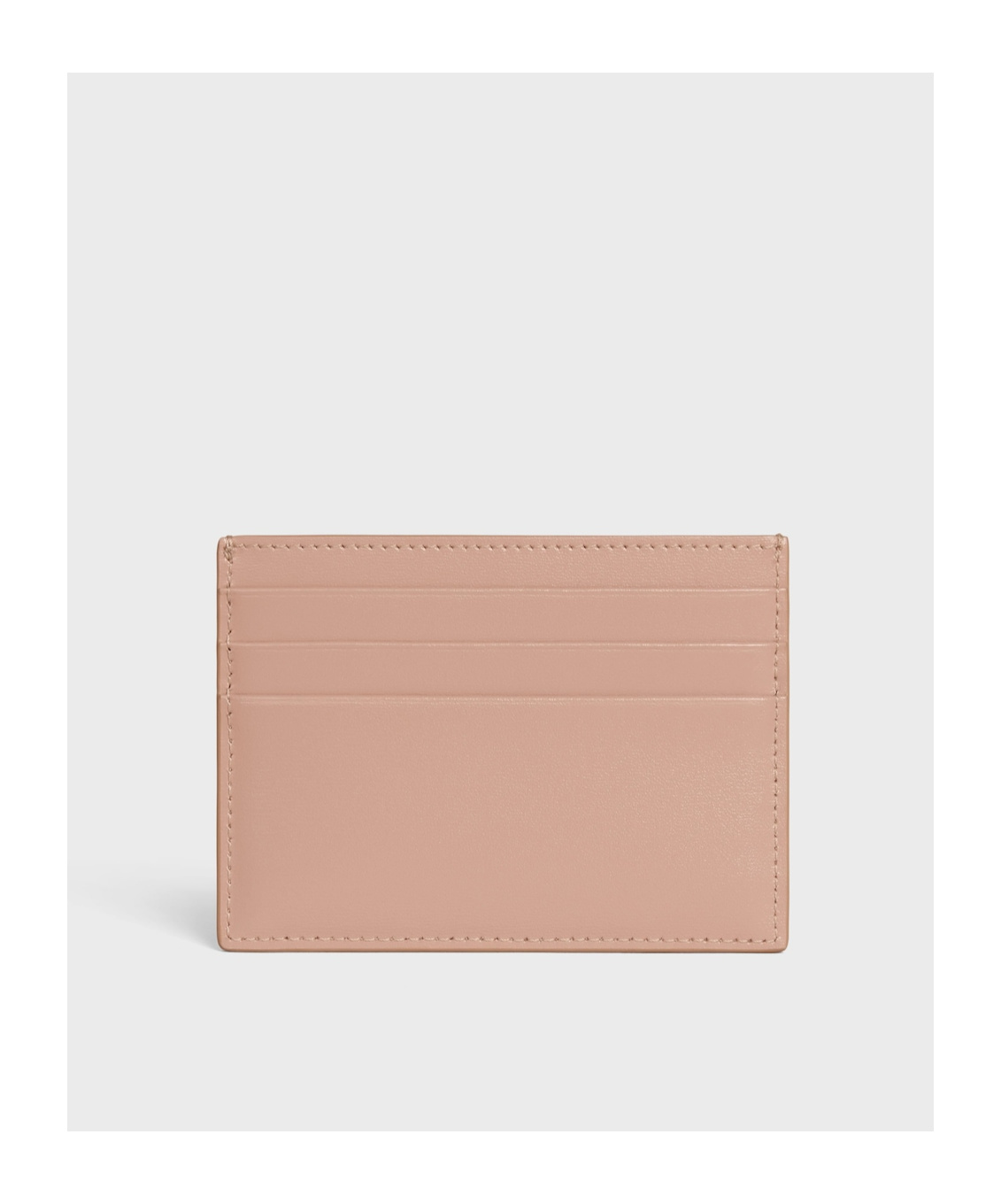 Celine Triomphe Card Bag In Nude