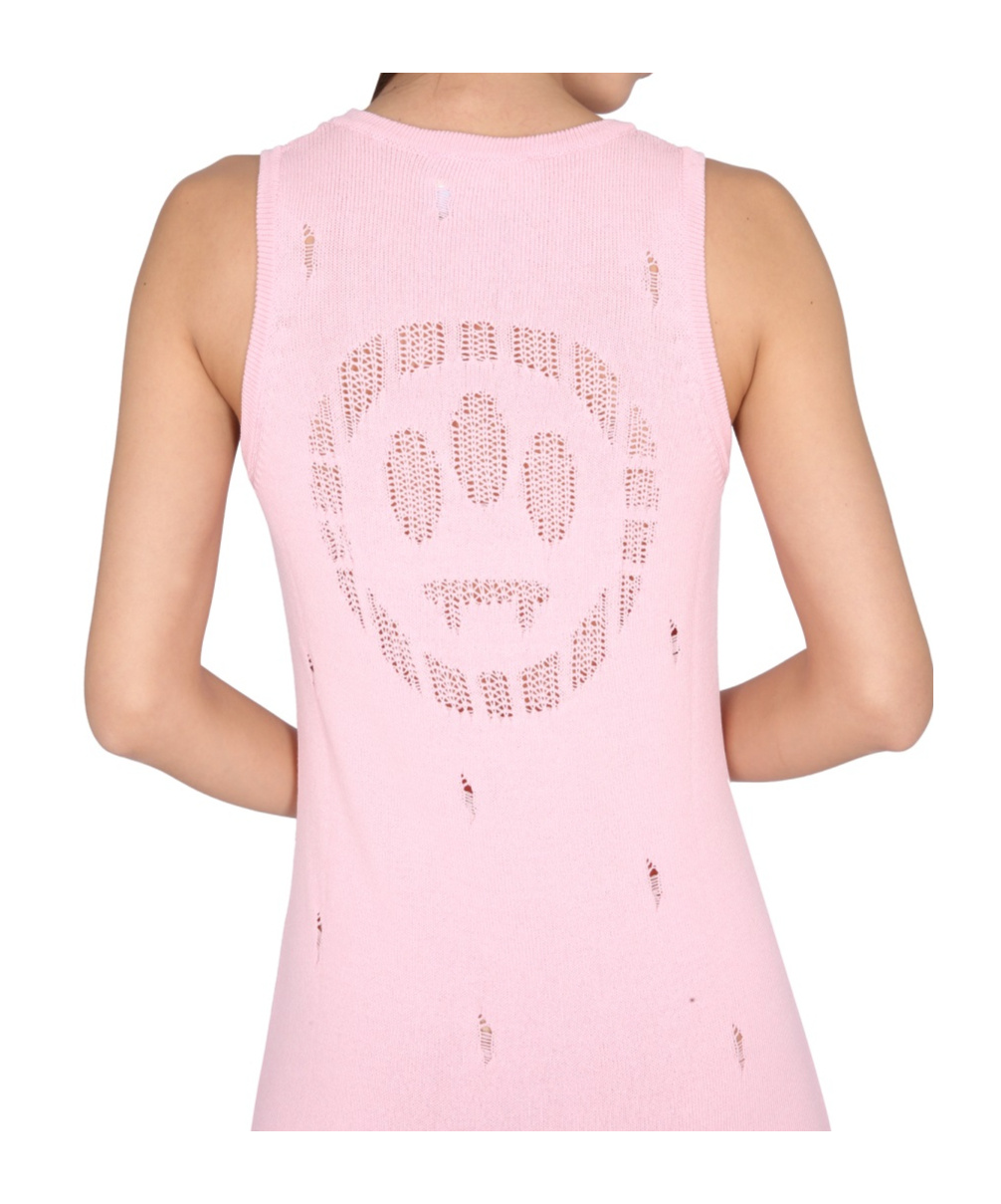 Barrow Chic Viscose Midi Dress In Pink