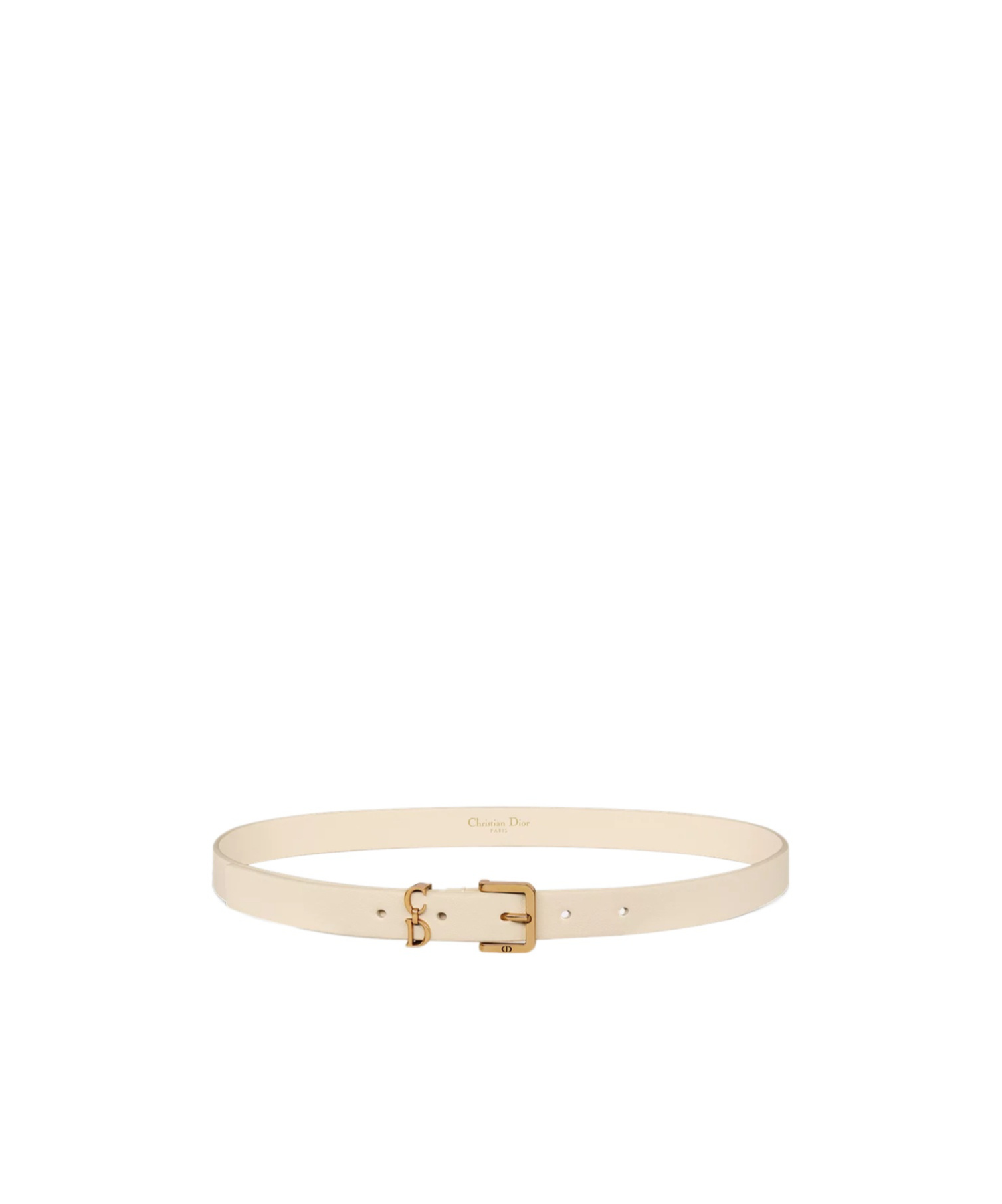 Dior Saddle Loop Belt In Light Ivory