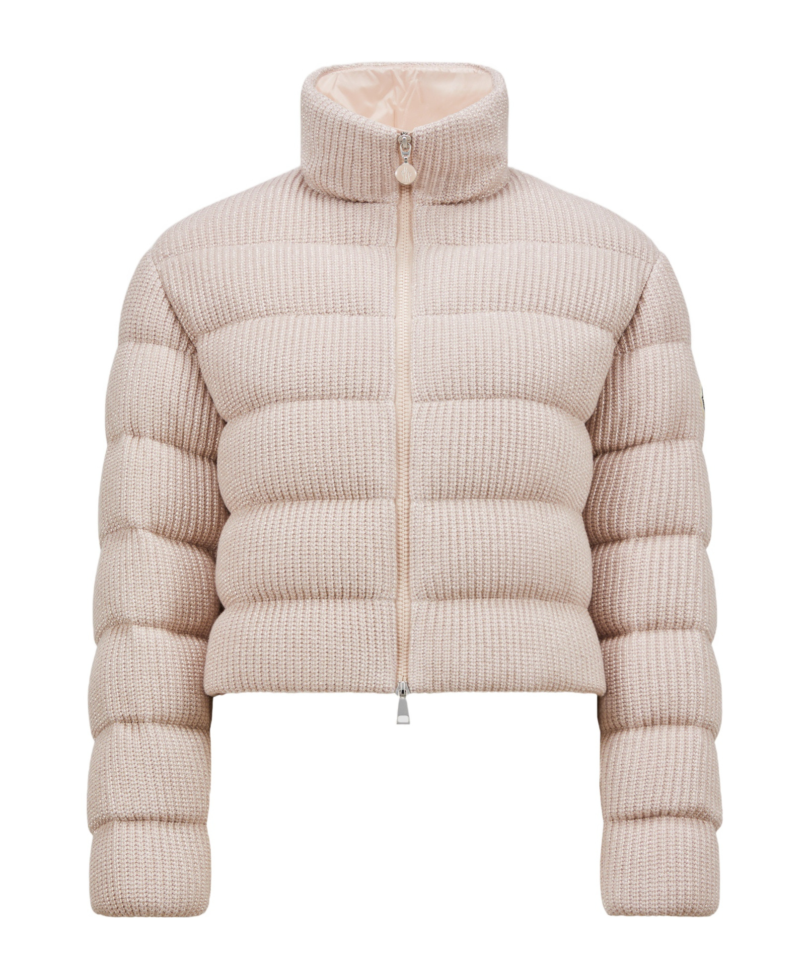 MONCLER THOIRY LAMINATED COTTON SHORT DOWN JACKET