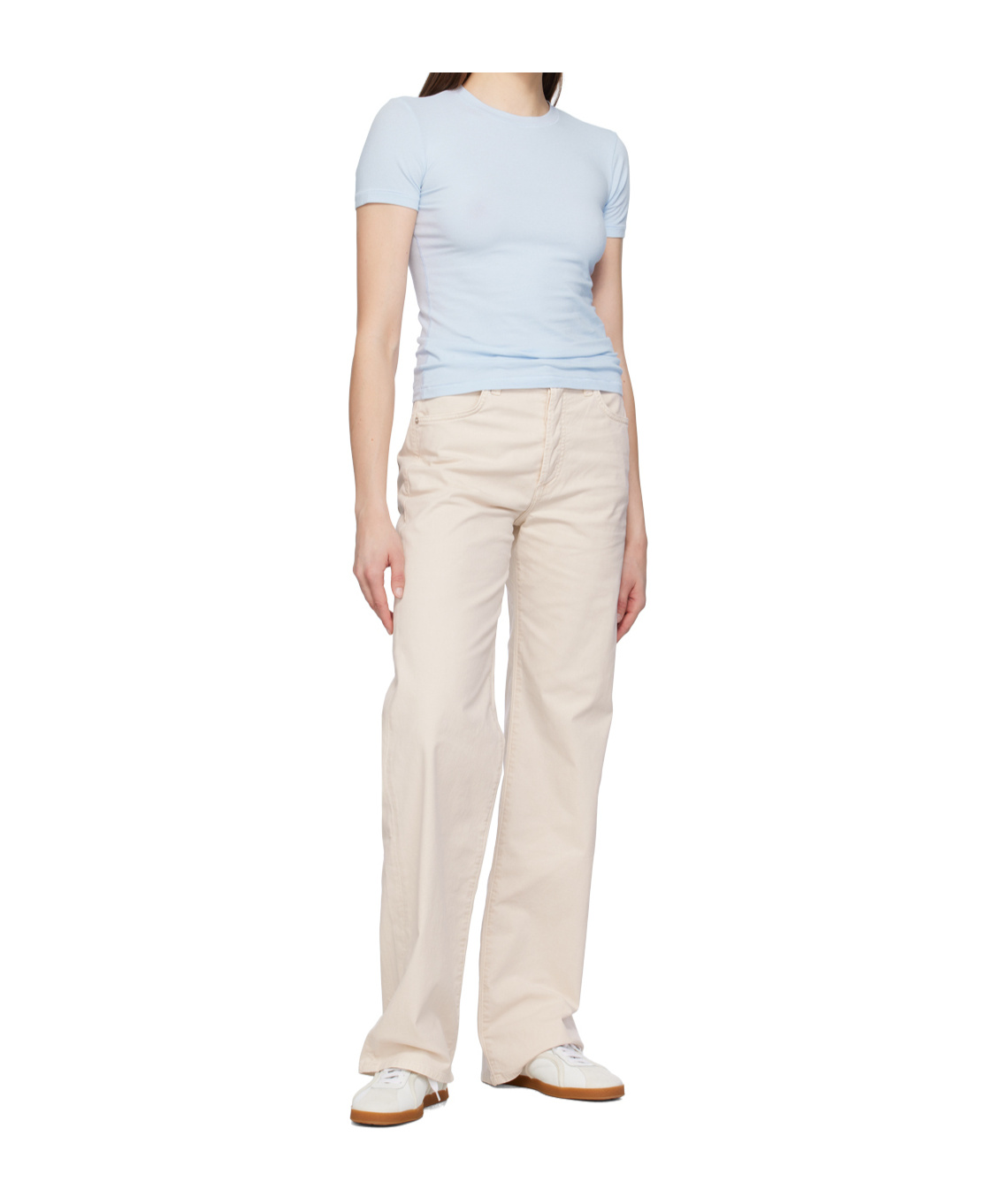 Citizens Of Humanity Denim Trousers With Belt Loops In Neutral