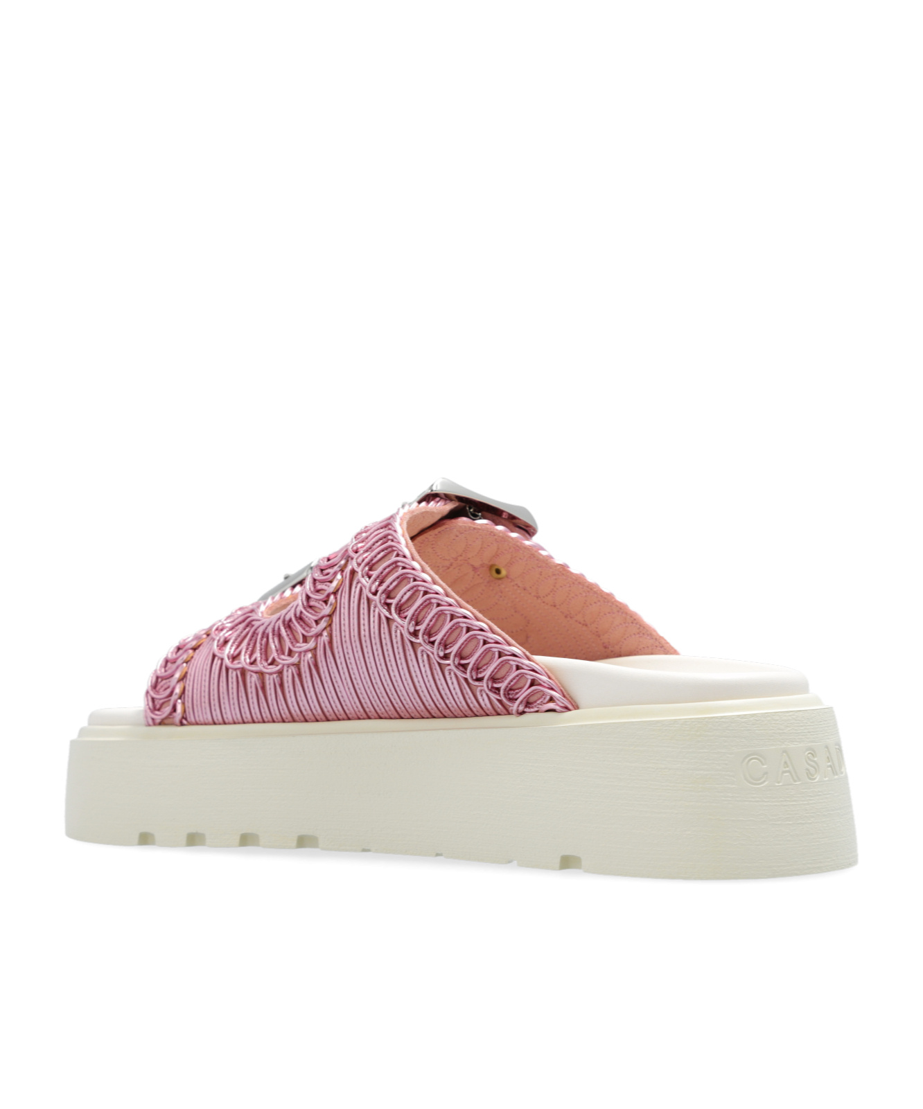 Shop Casadei Birky Ale Flatform Slides In White