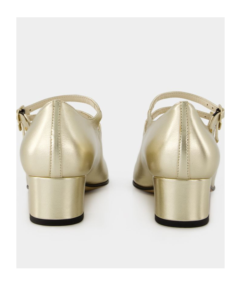 Carel Paris Round Head High Heels In Gold