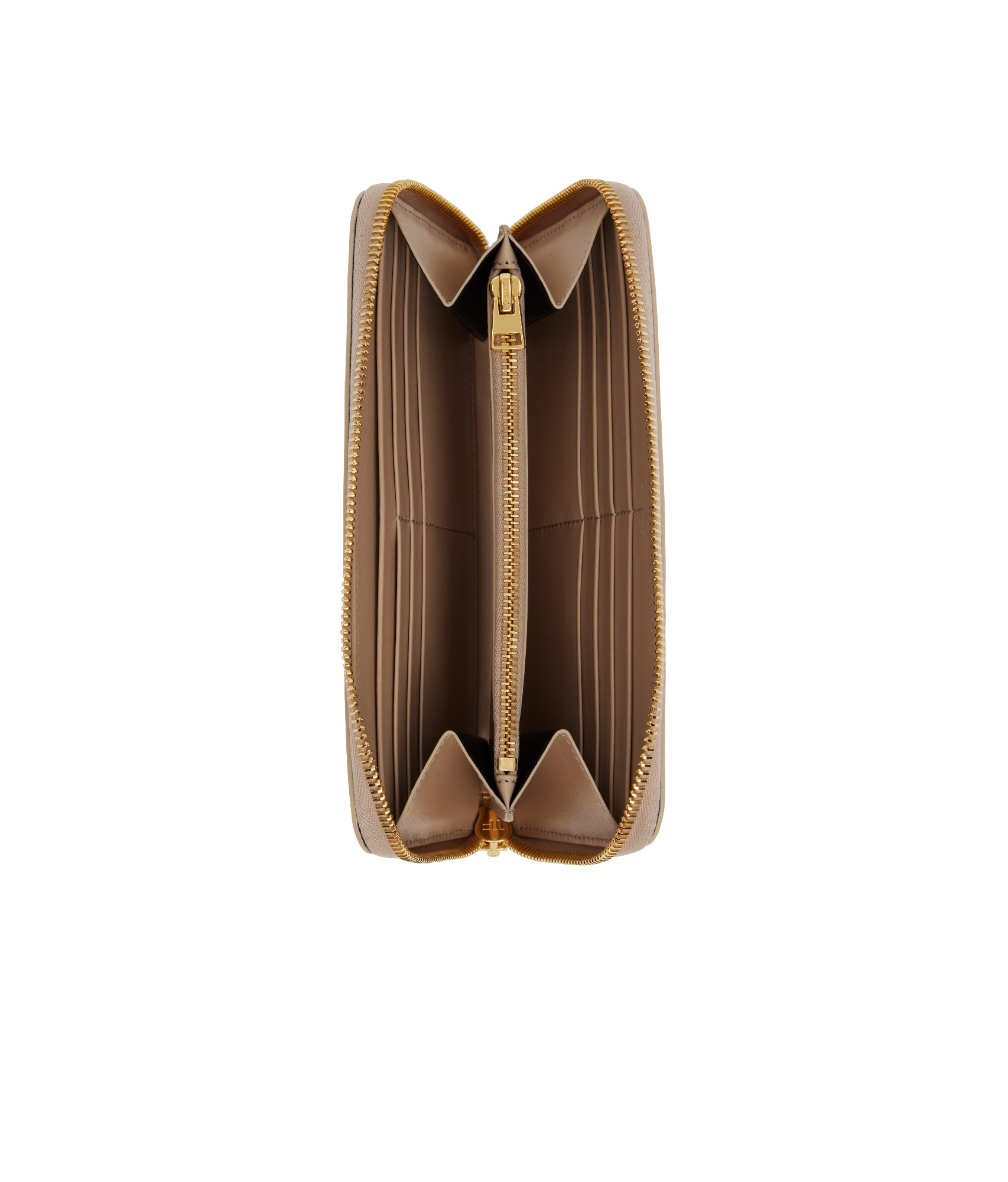 Tom Ford Beige Leather Zip Around Wallet