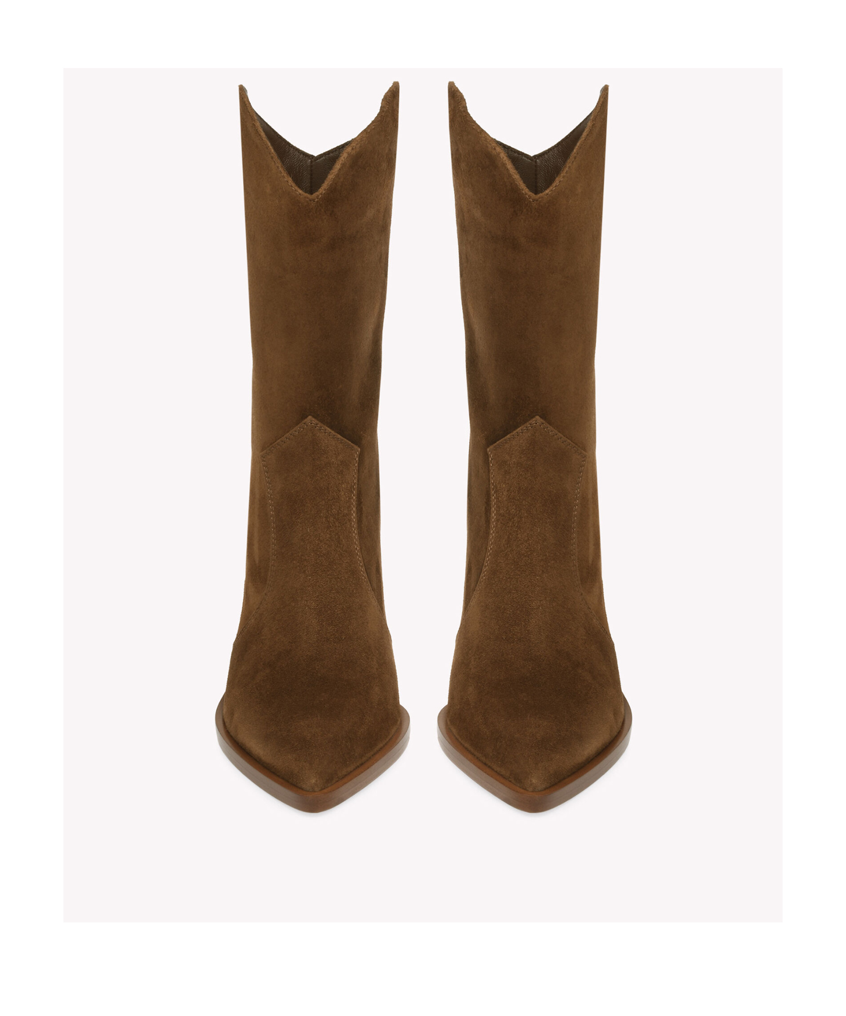 Gianvito Rossi Denver Pointed-toe Boots In Brown