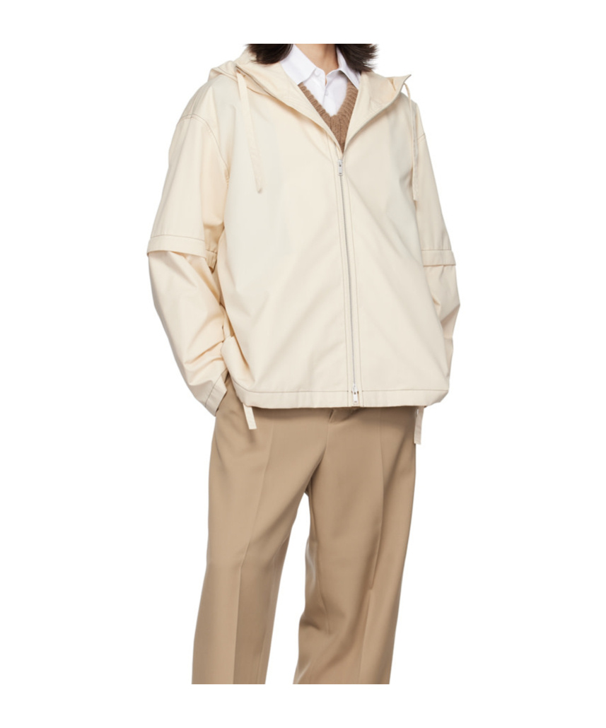 Jil Sander Long-sleeved Casual Jacket In White