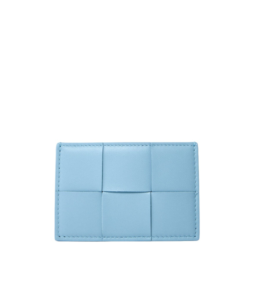 Bottega Veneta Cassette Card Holder In Blue
