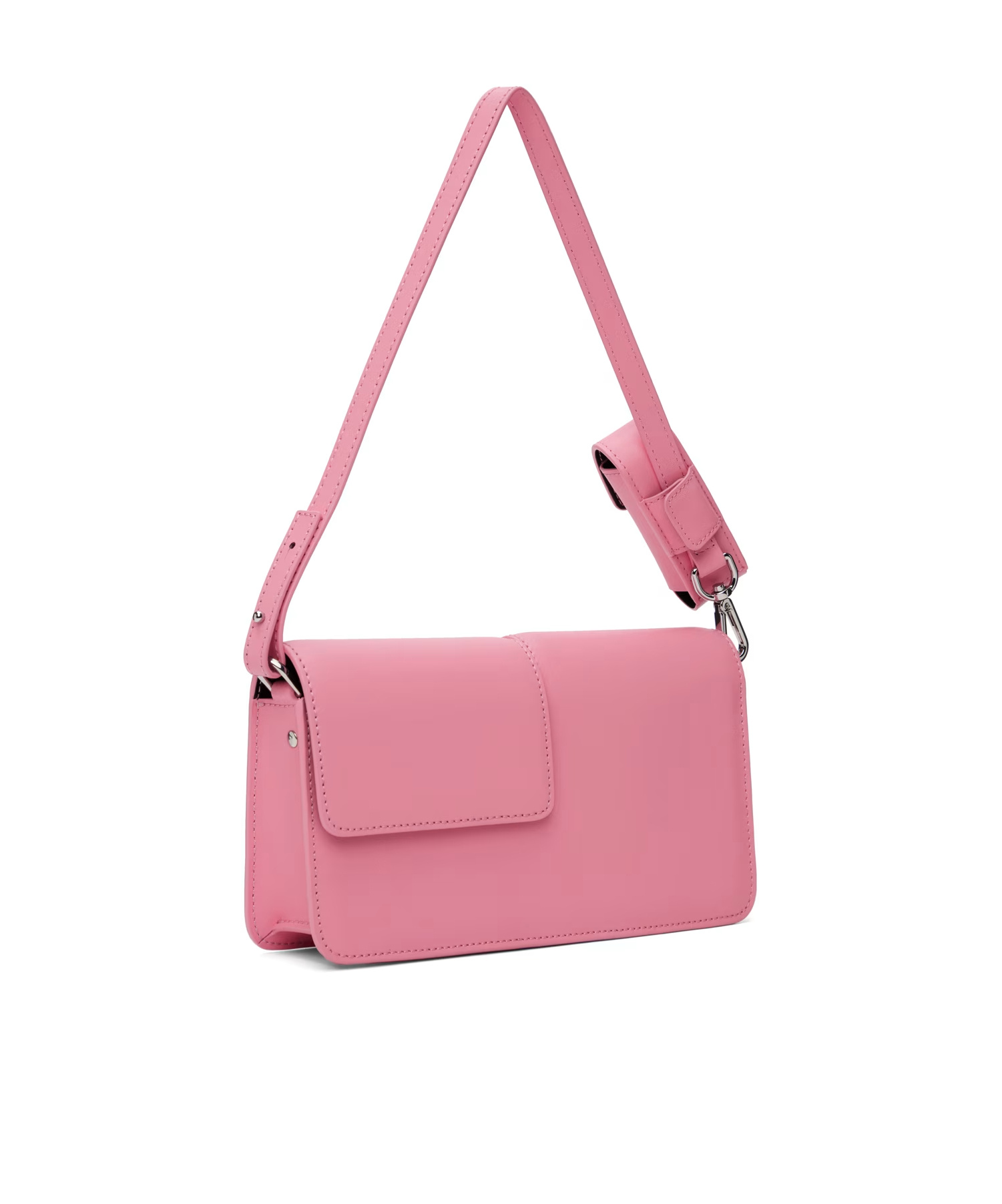 Msgm Logo-lettering Shoulder Bag In Pink