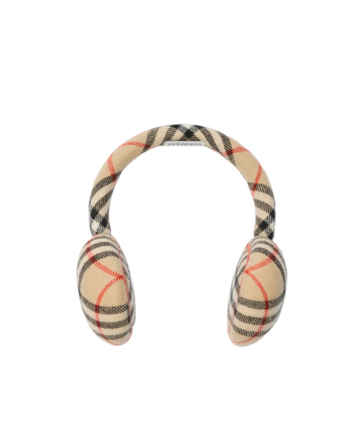 Burberry Check Wool Cashmere Earmuffs In Brown