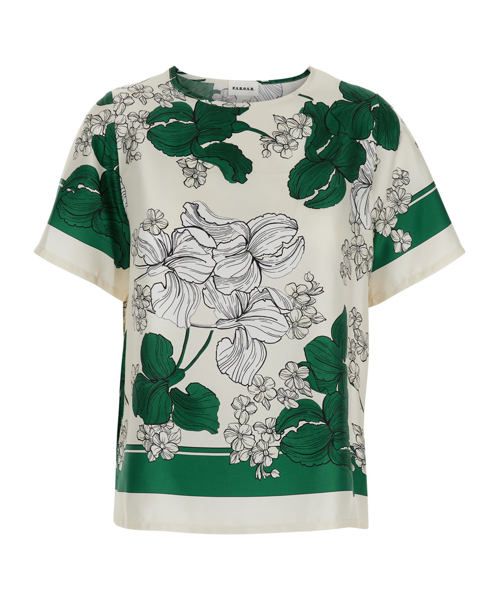 P.a.r.o.s.h Floral-print T-shirt