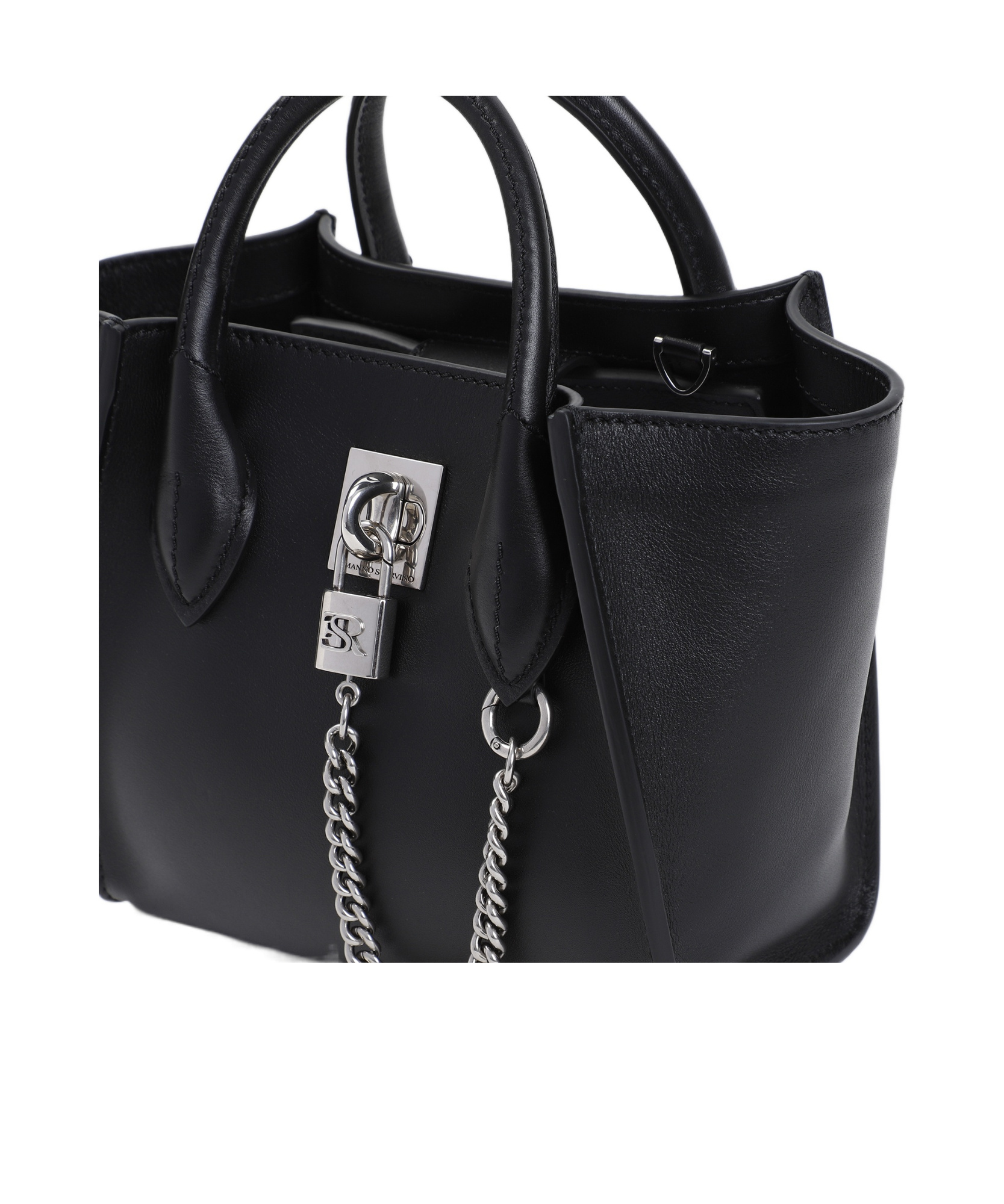 Ermanno Scervino Double Hand Shoulder Bag In Black