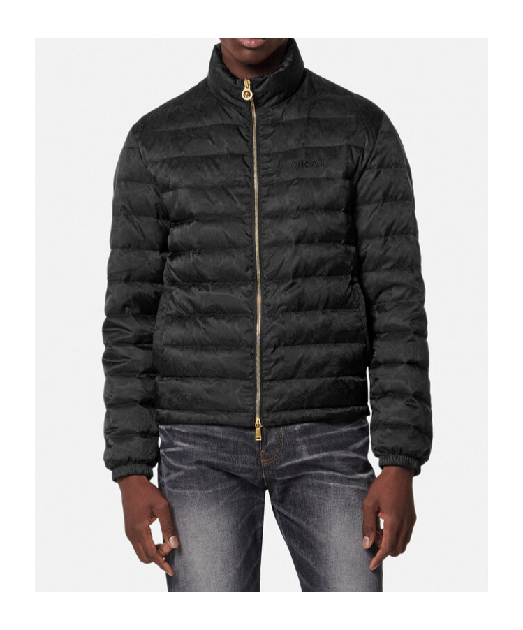 Versace Tailored Jacket With Elasticated Cuffs And Hem