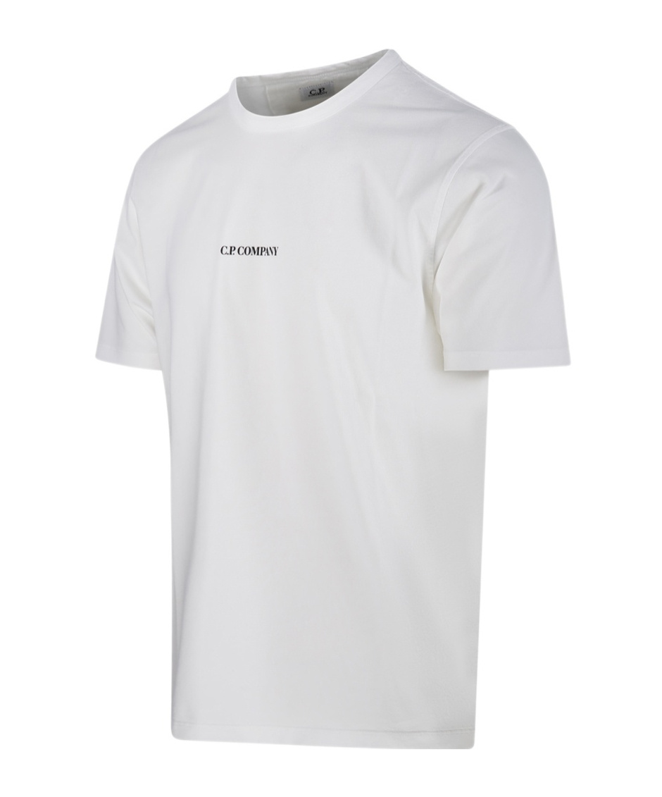 C.p. Company Logo T-shirt Short Sleeves In White