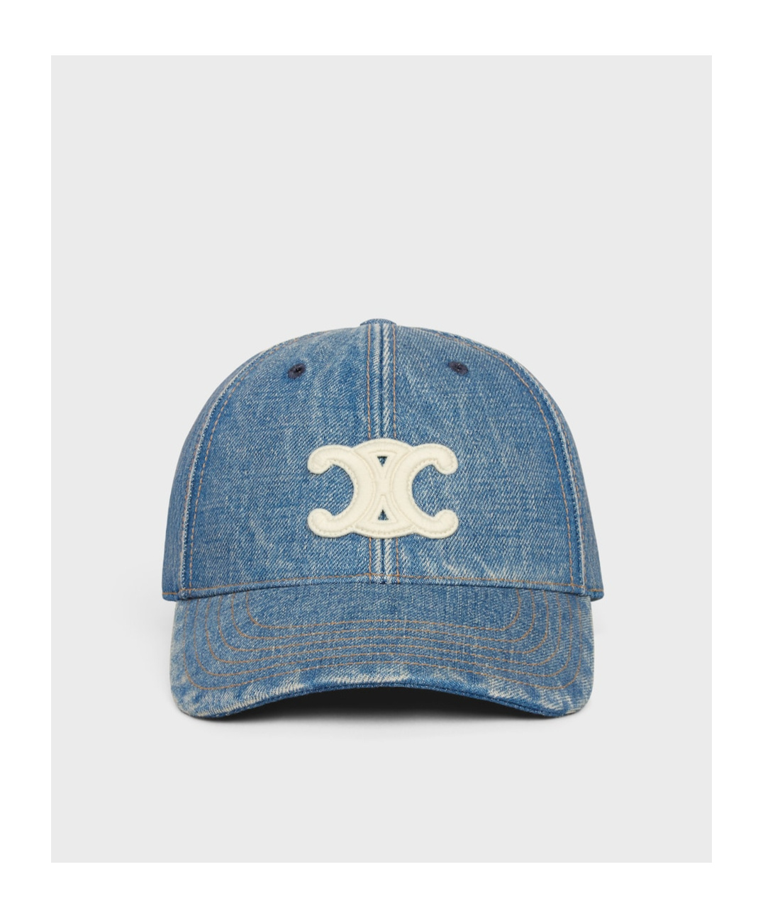 Celine Triomphe Baseball Cap In Union Wash