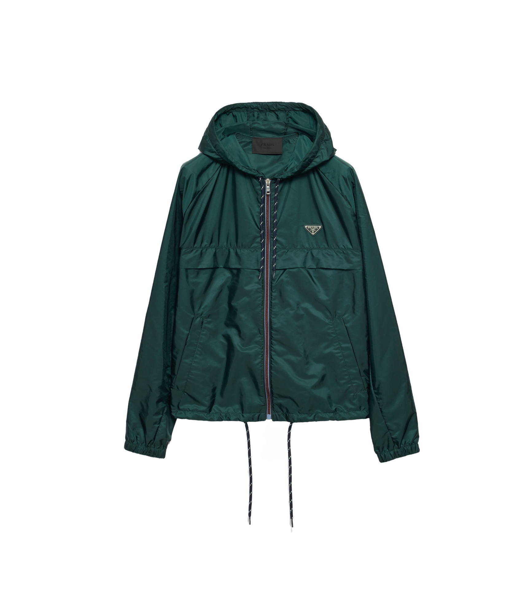 Prada Re-nylon Blouson Jacket In Bottle Green