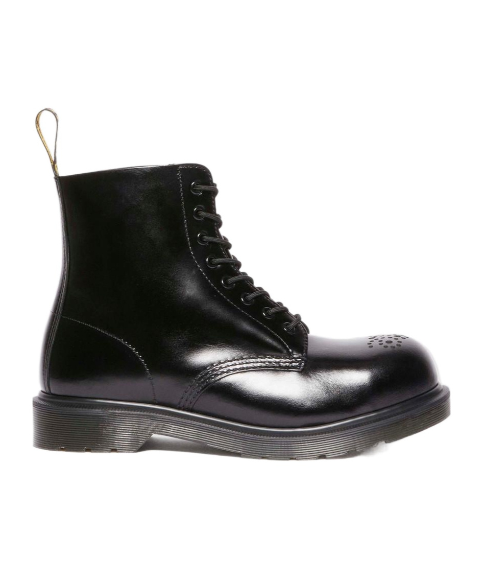 Dr. Martens' Strap-up Martin Boots In Black