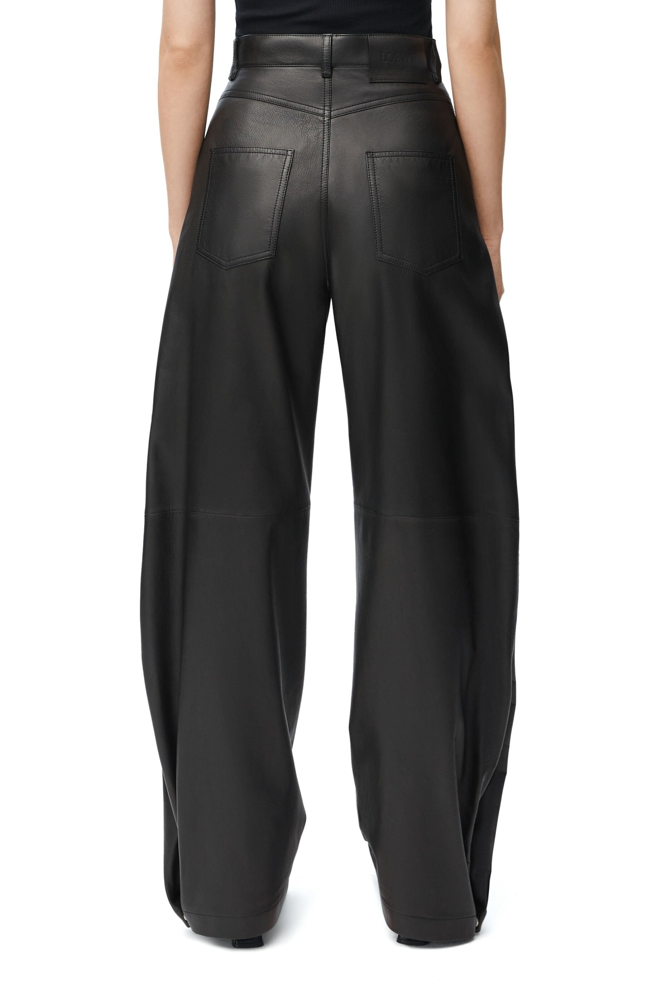 Loewe Lantern Pleated Casual Pants In Black