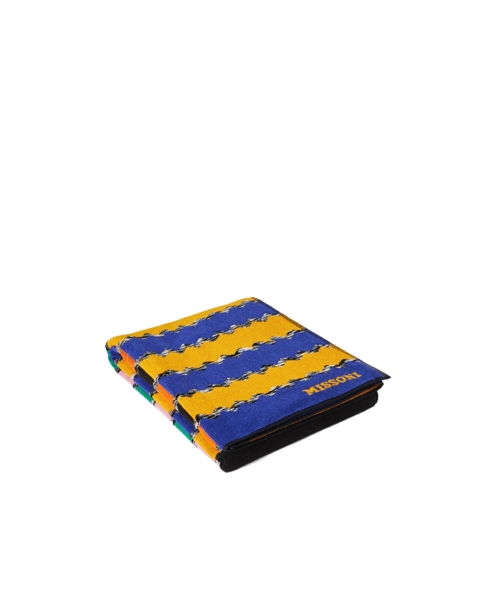 Missoni Riviera Beach Towel In 100% Cotton 180x100 Cm With Horizontal Stripes