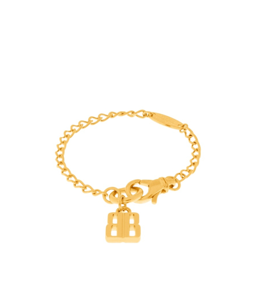 Balenciaga Nano Thin Bracelet In Gold