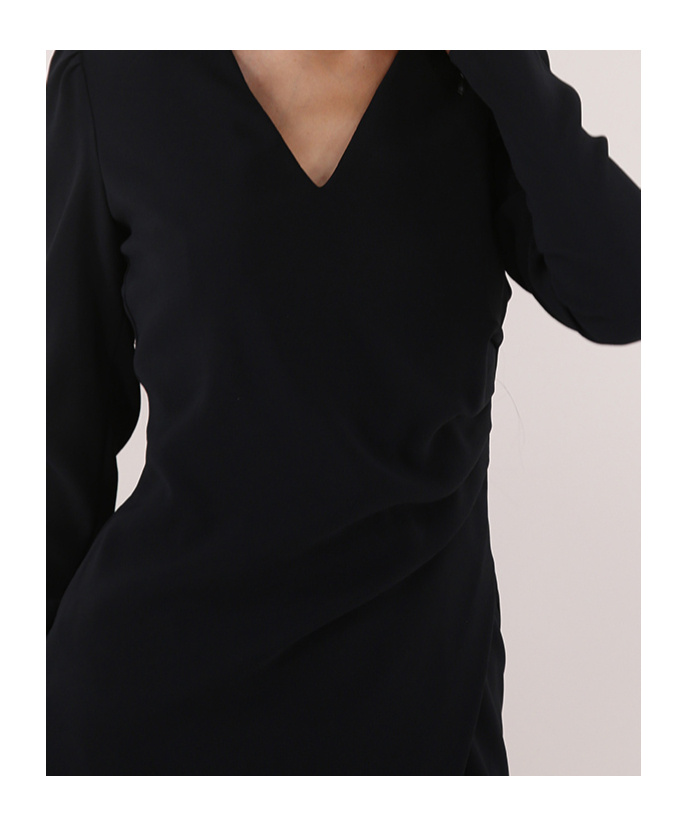 Shop Twinset Oval T Chain Mini Dress In Black