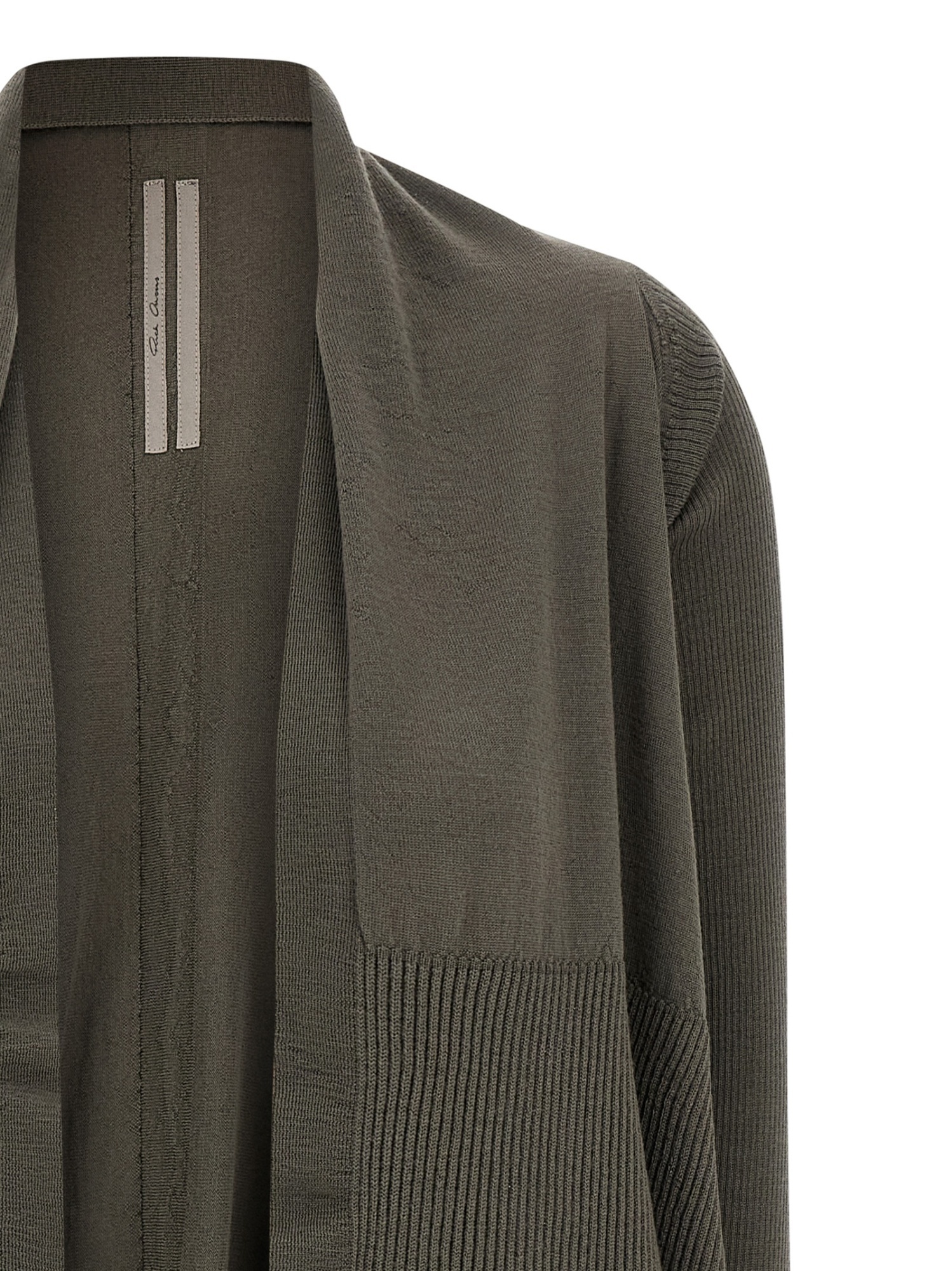 Rick Owens Long-sleeved Cardigan In Brown