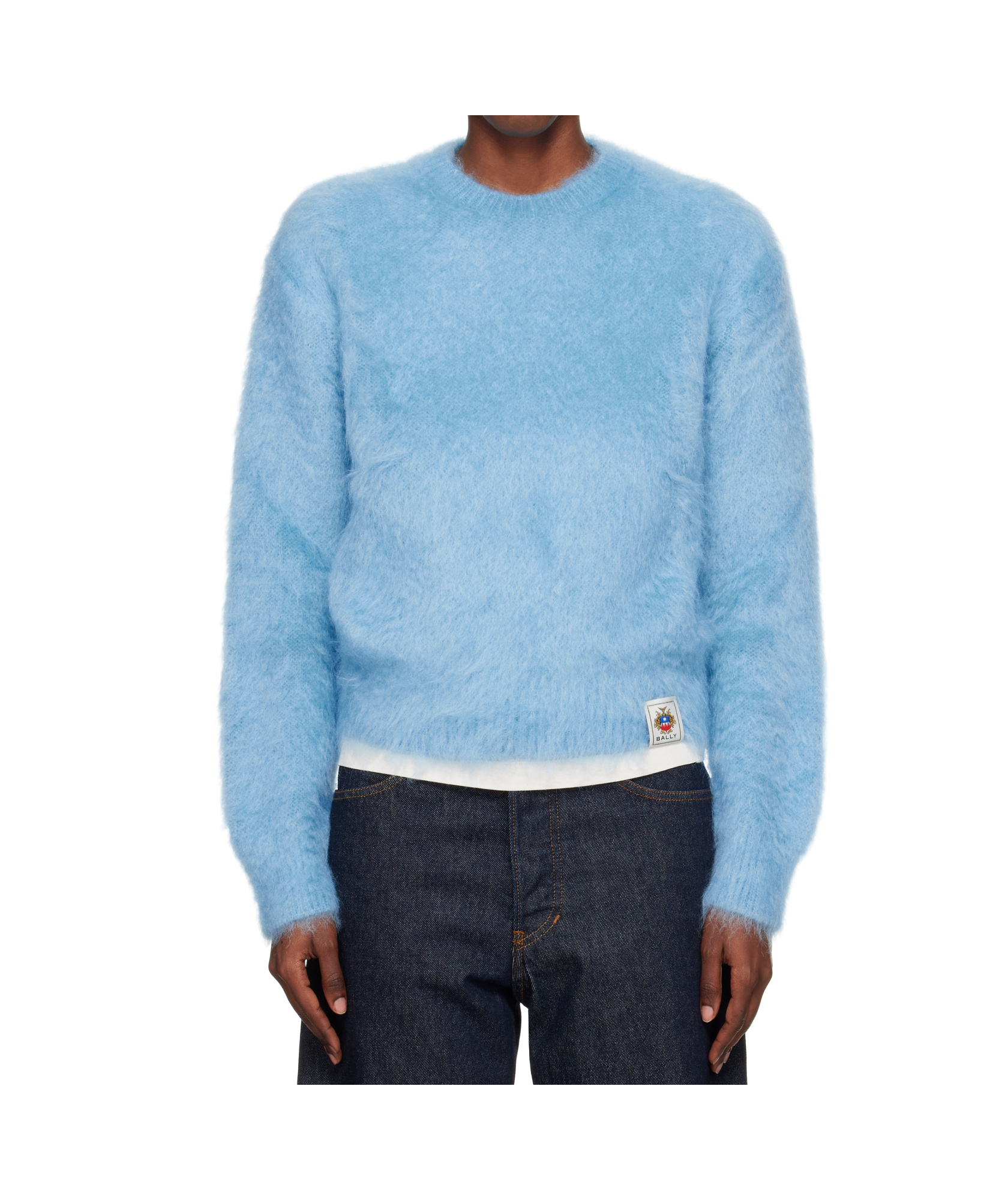 Bally Crew Neck Sweater In Blue