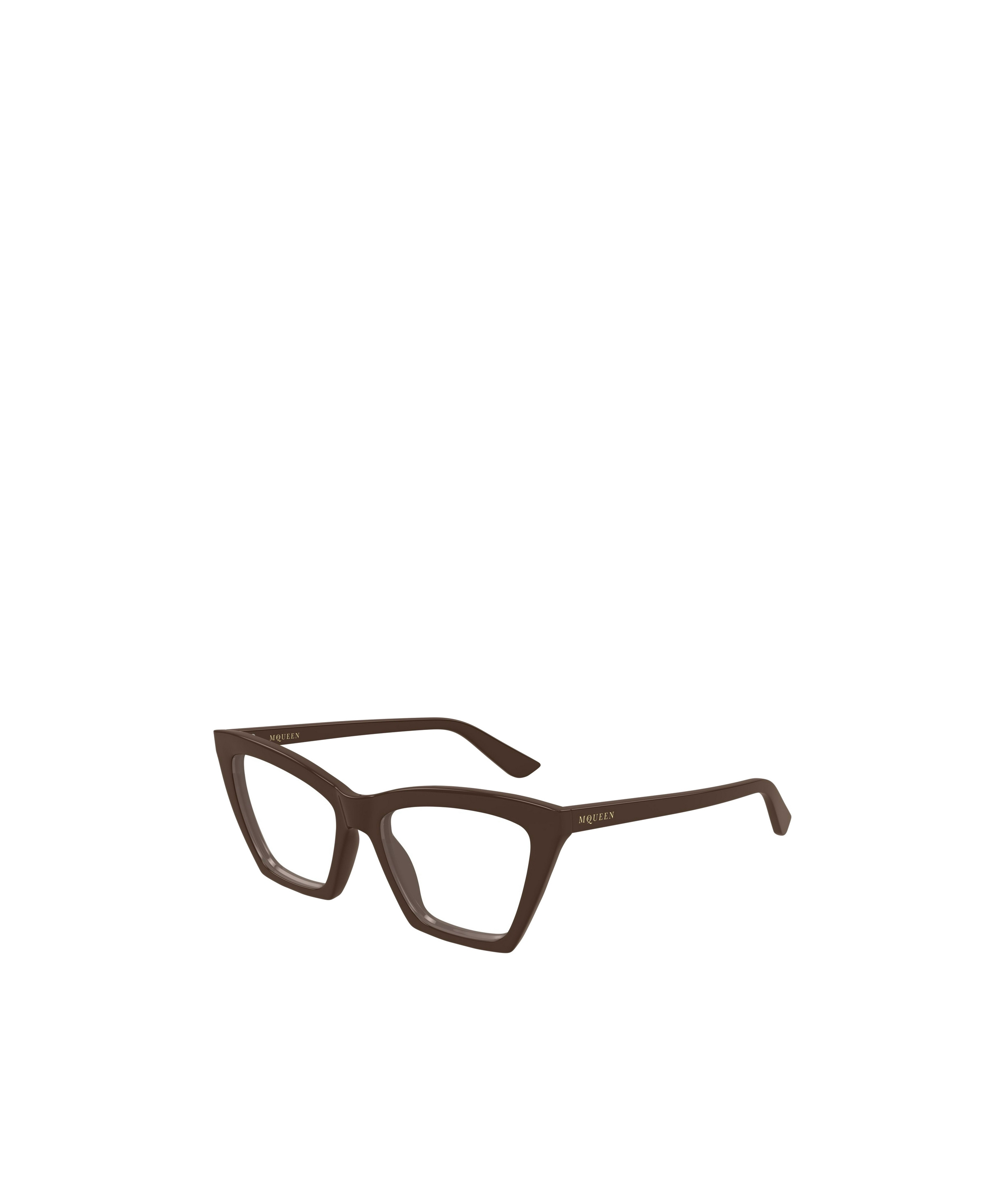 Alexander Mcqueen Eyewear Cat-eye Frame Glasses In Burgundy