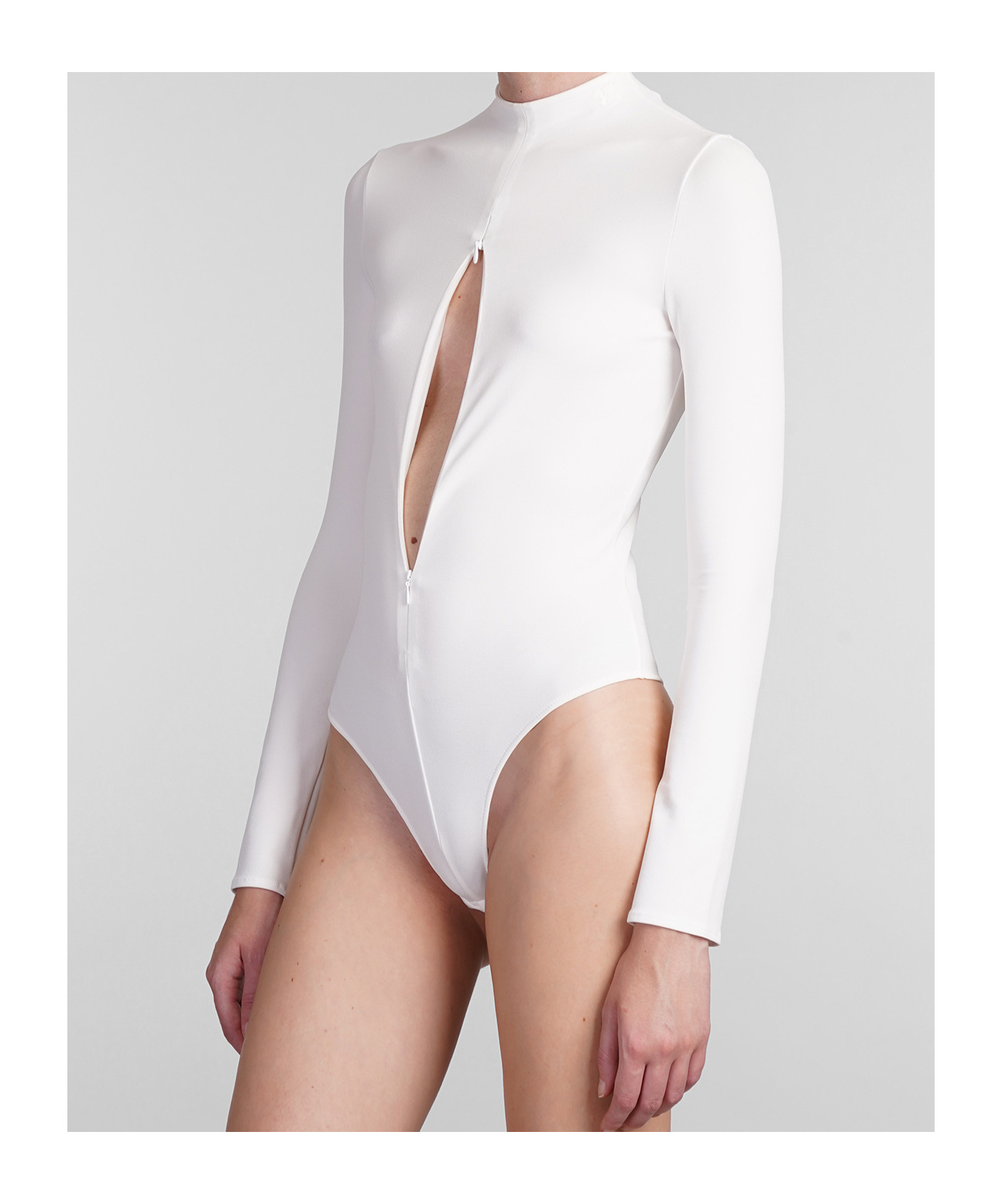 Courrèges Drop Volcano Jersey Body In White