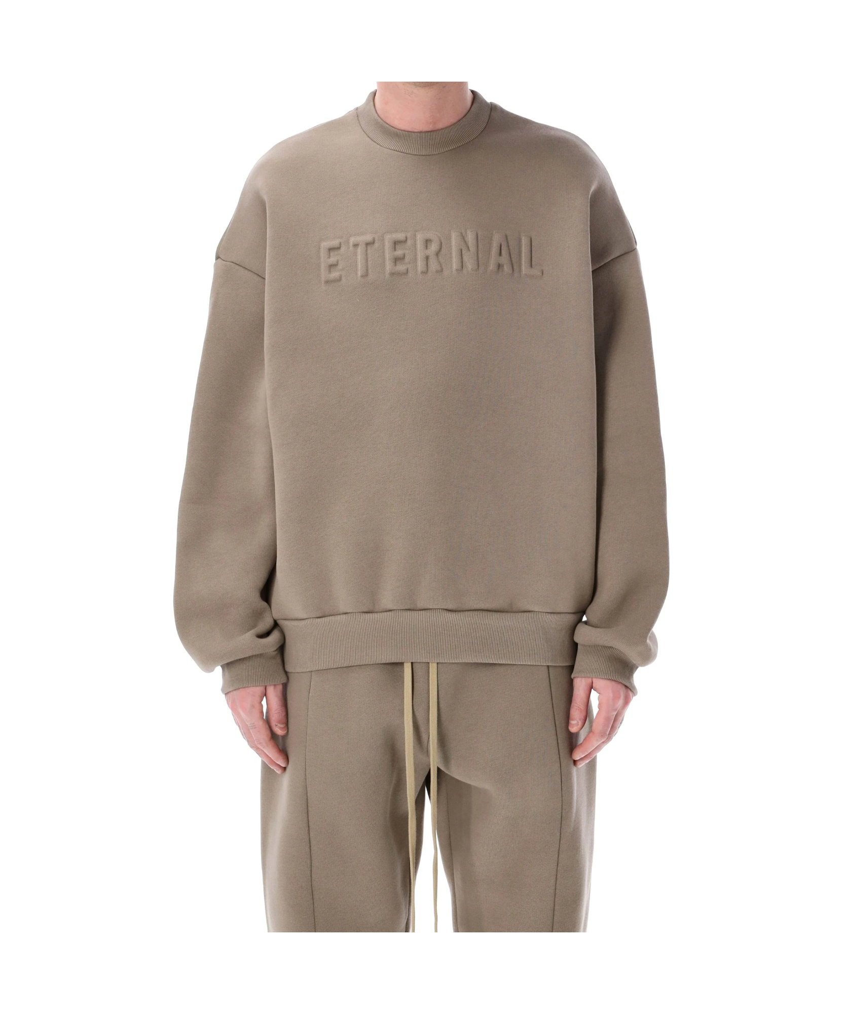 Fear Of God Crew Neck Sweatshirt In Brown