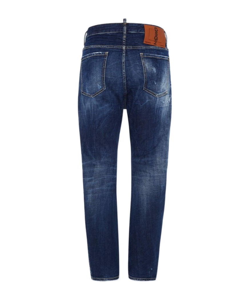 Dsquared2 Distressed Stretch-cotton Jeans In Blue