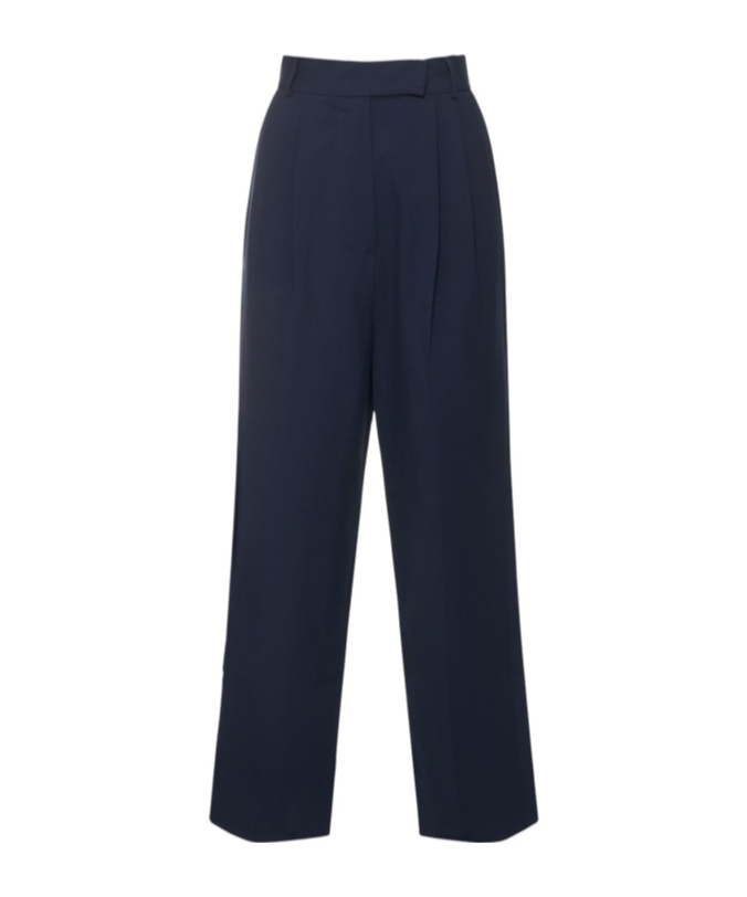 THE FRANKIE SHOP BEA PLEATED TECH TWILL PANTS