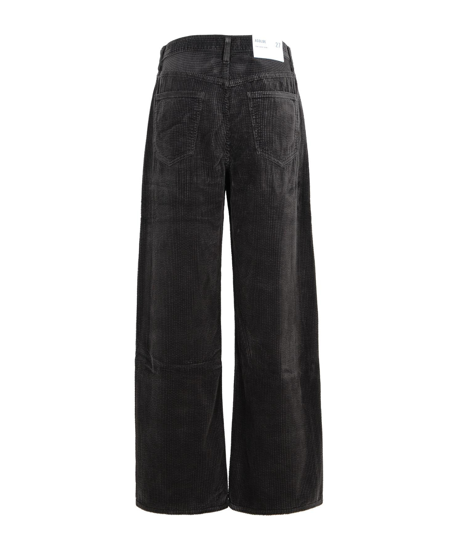 Agolde Five-pocket Denim Trousers In Black