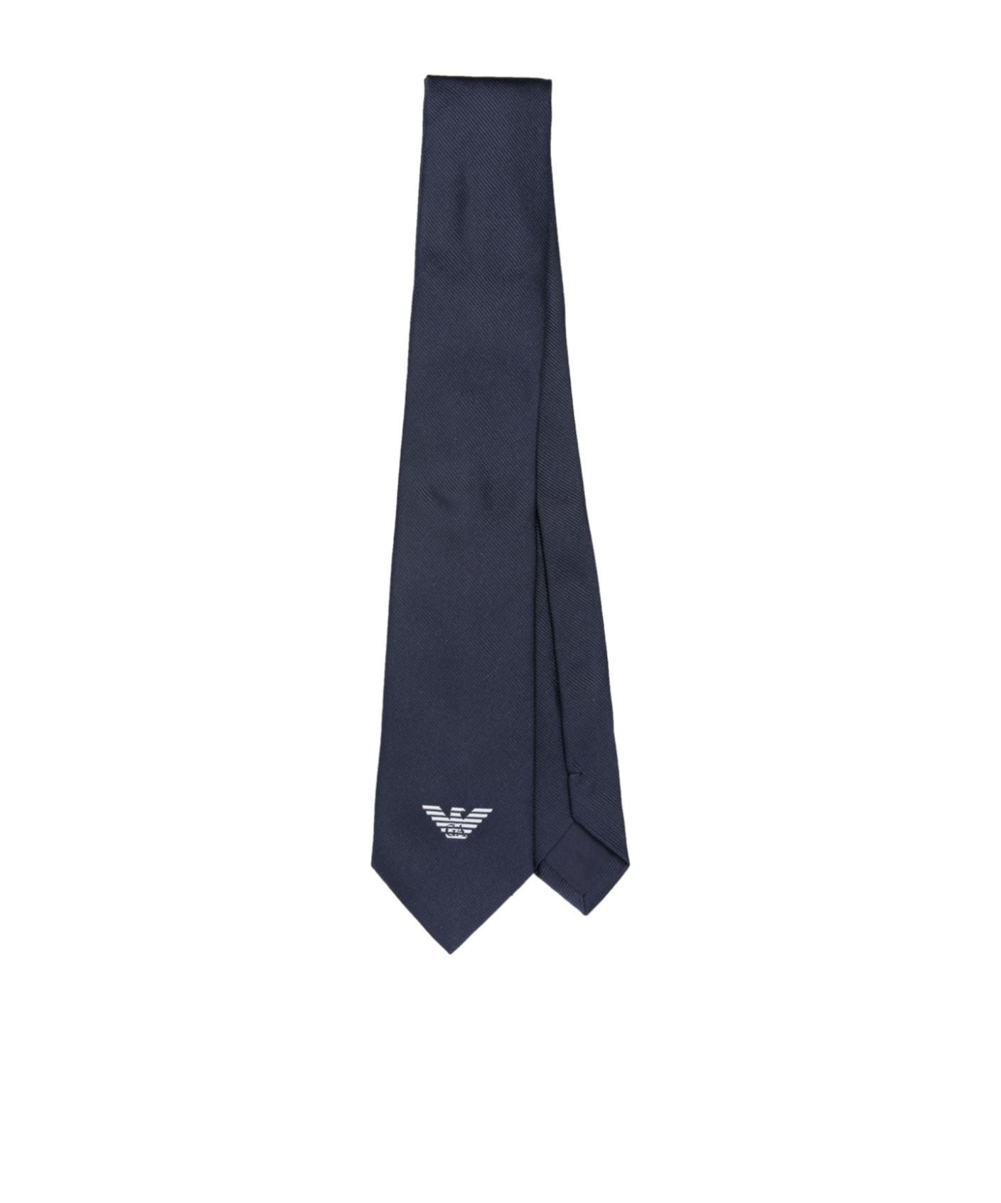 Emporio Armani Jacquard-logo Silk Tie In Black