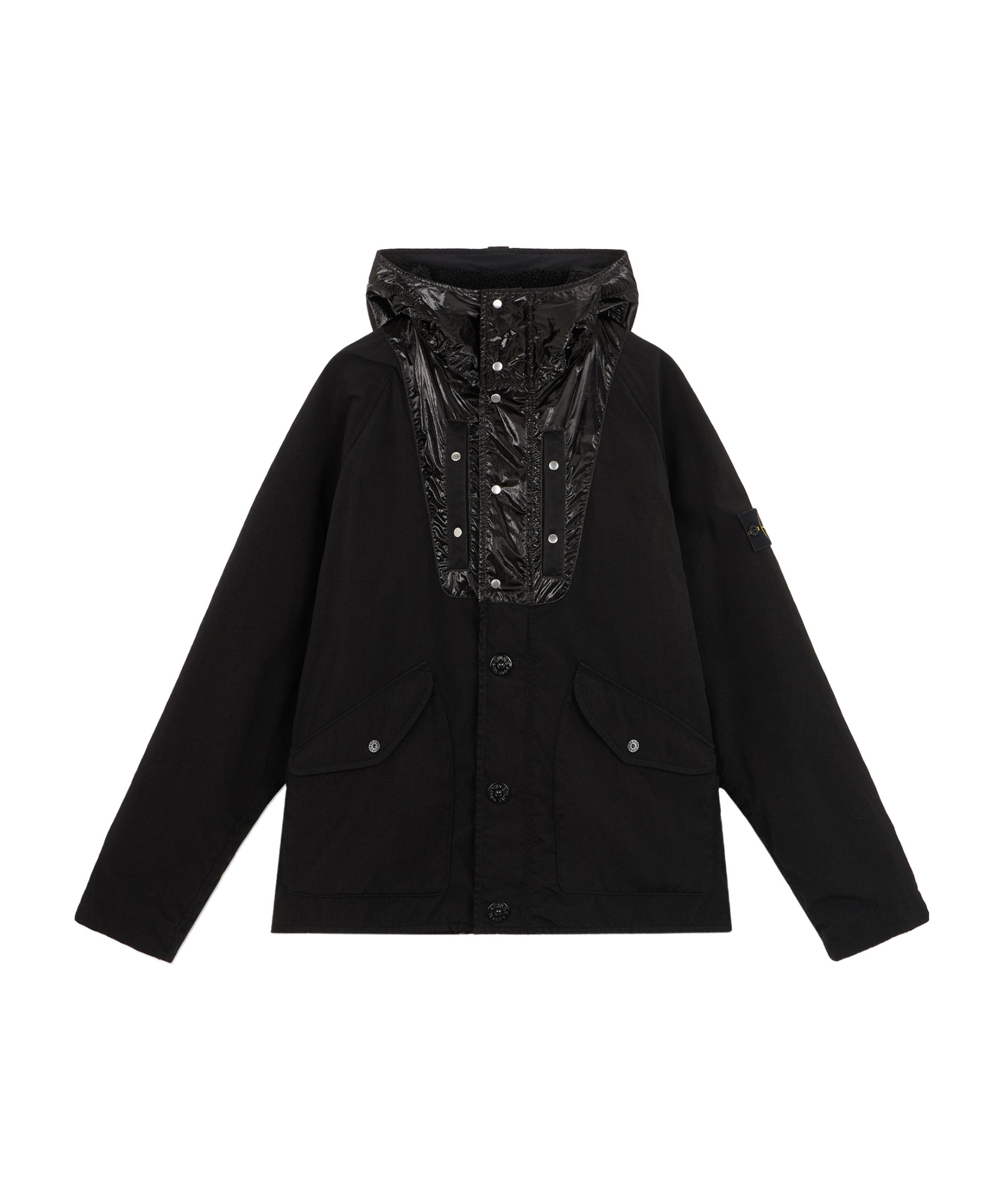 Stone Island Techno Fabric Jacket In Black
