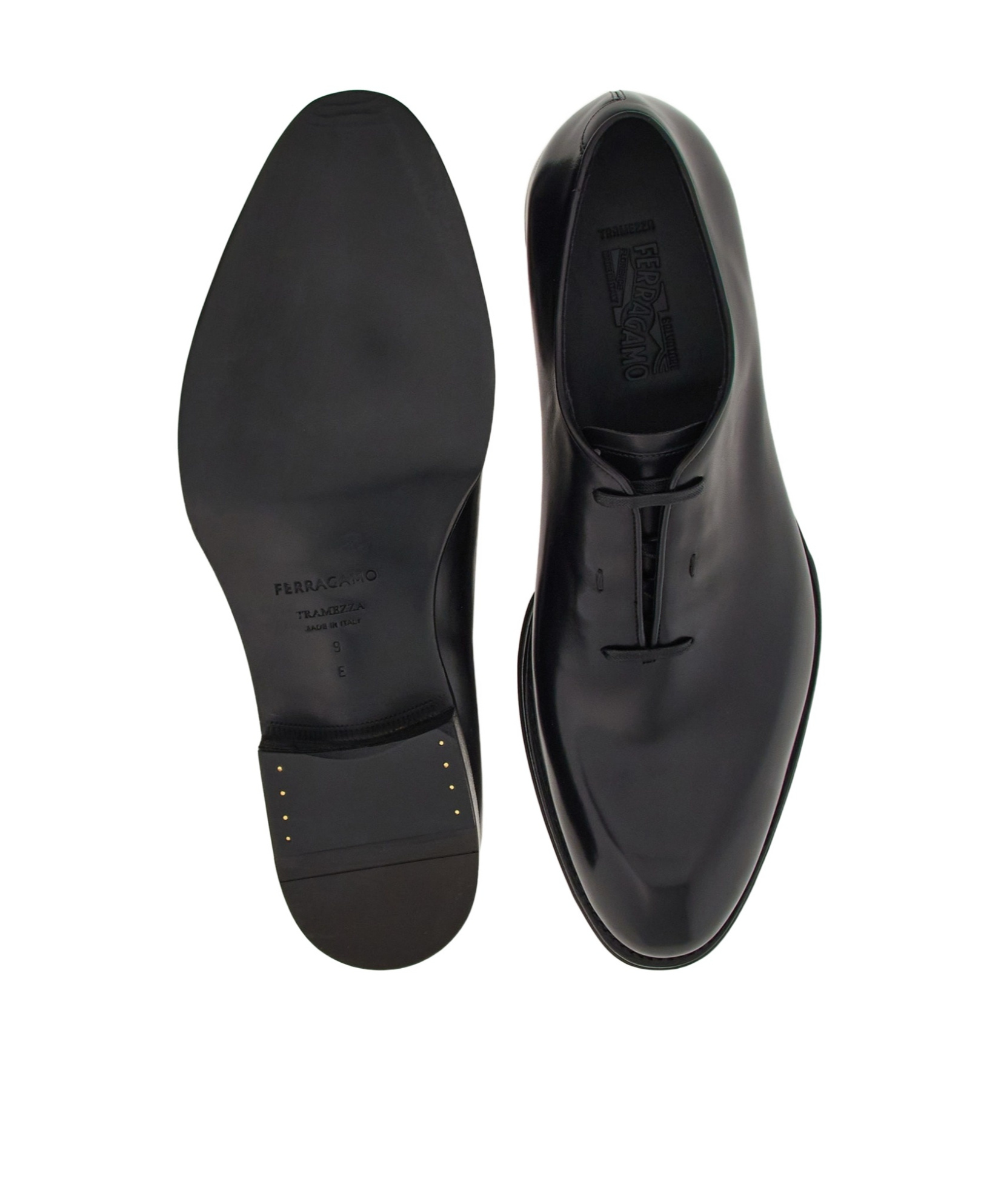 Ferragamo Tramezza Oxford With Covered Laces In Black