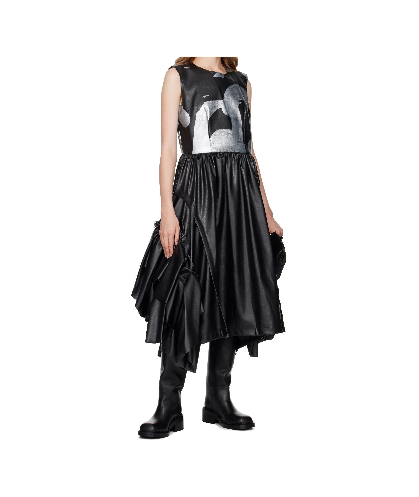 Shop Comme Des Garçons Printed Dress In Black